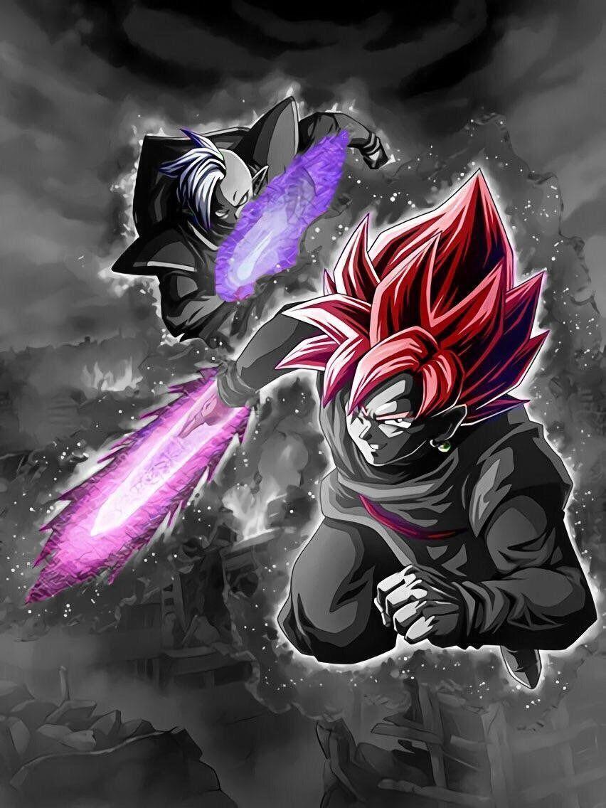 LR Super Saiyan Rose Goku Black & Zamasu edit wallpaper. DBZ