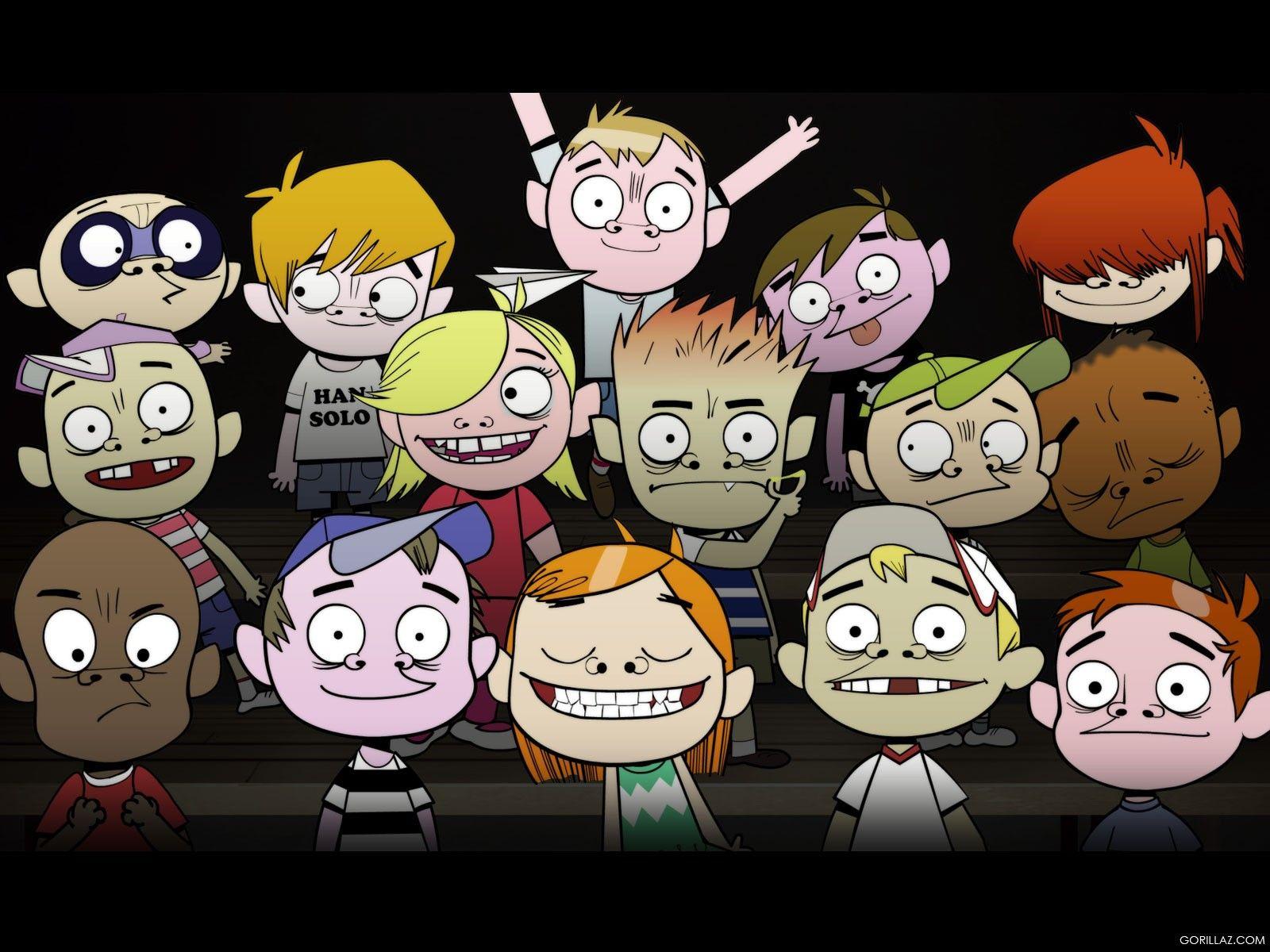 Wallpaper Gorillaz, Murdoc Niccals, 2 D, Noodle, Russel Hobbs, Jamie