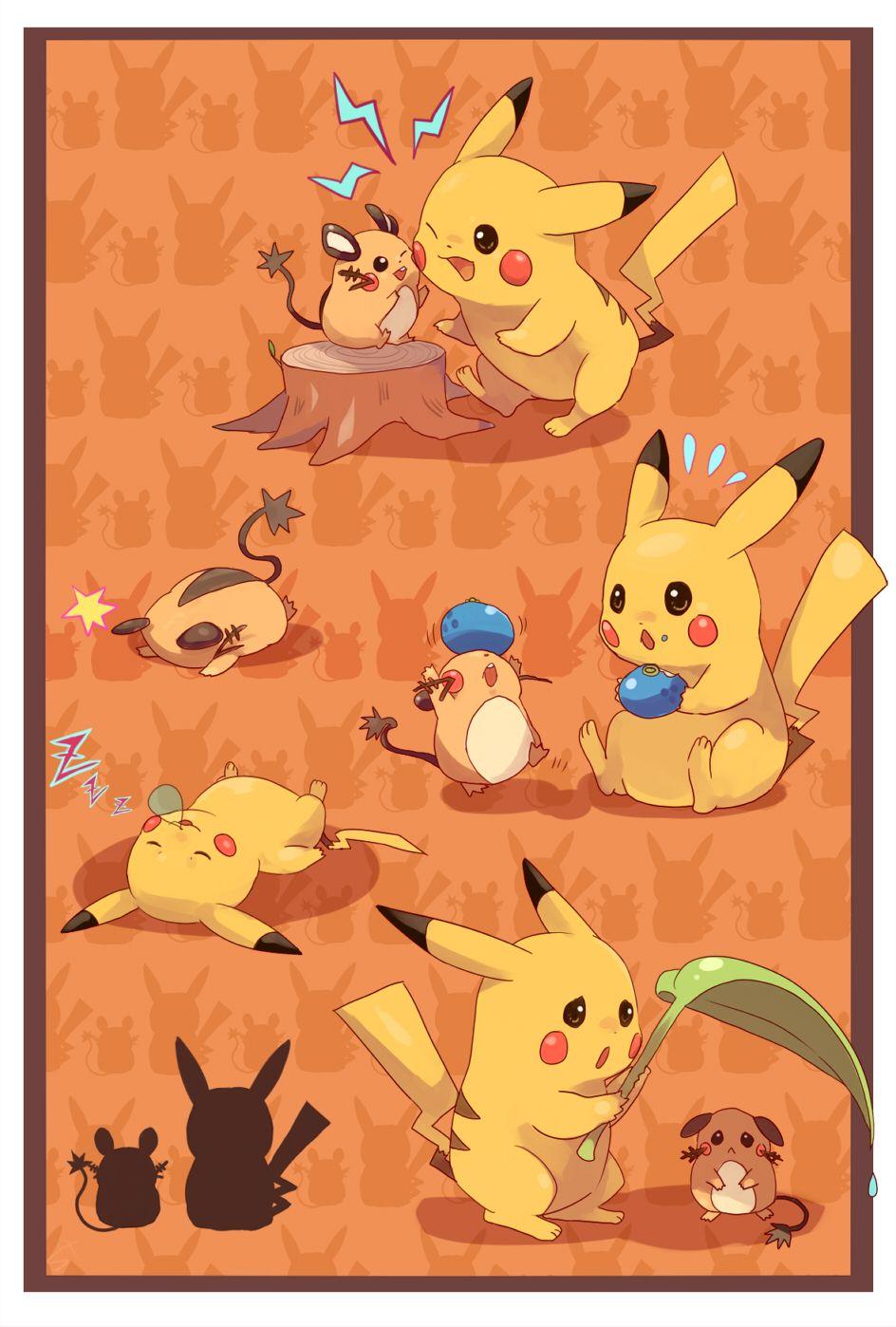 Pikachu & Dedenne. Pokémon