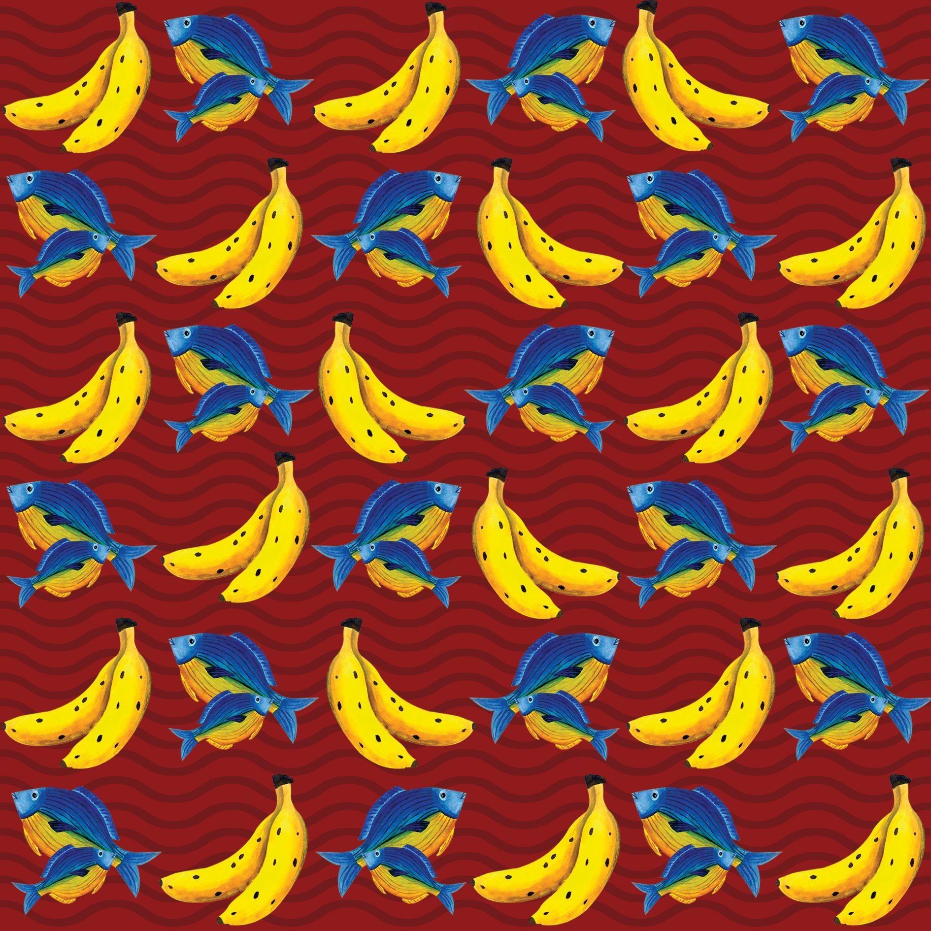 Wallpaper for iPhone Banana Lovely Fishes with Bananas Rapport