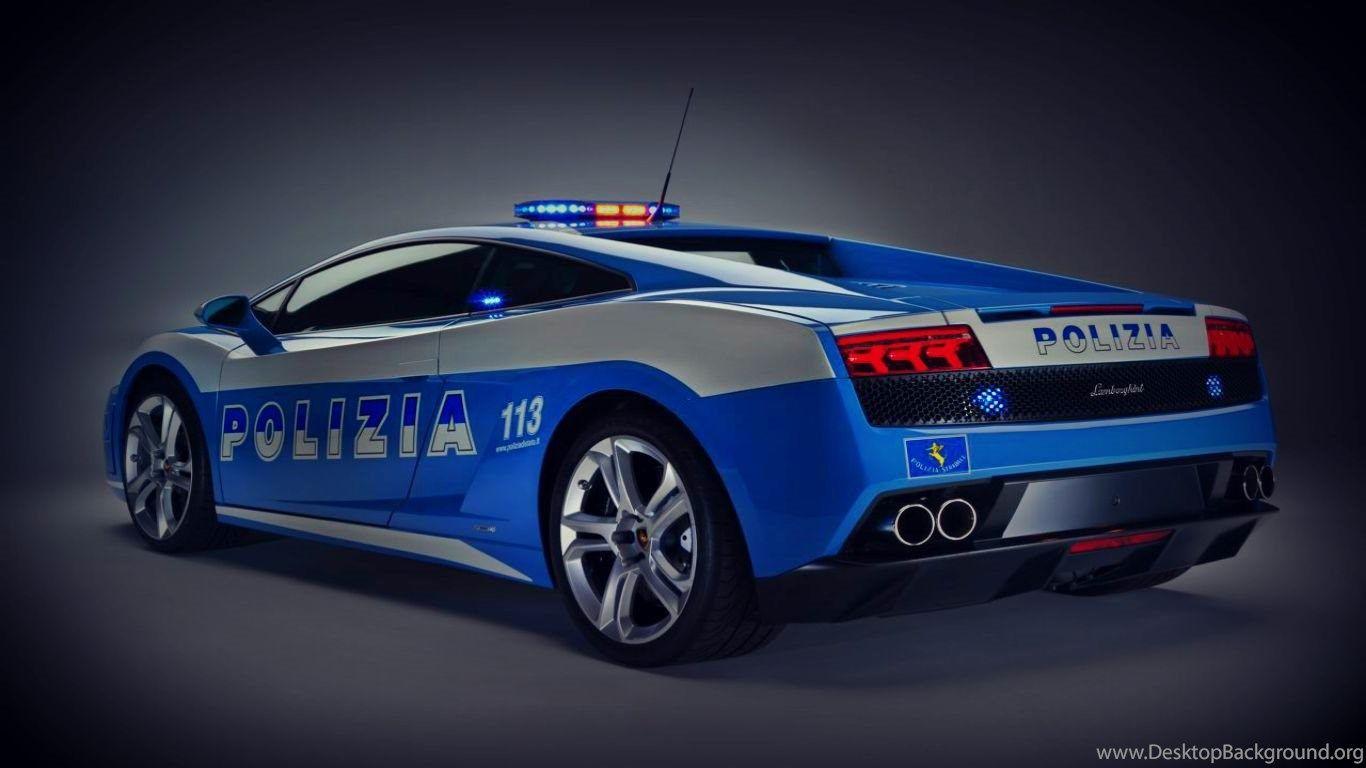 Cars Of HD Gallardo Polizia Police Car Wallpaper 1366x768