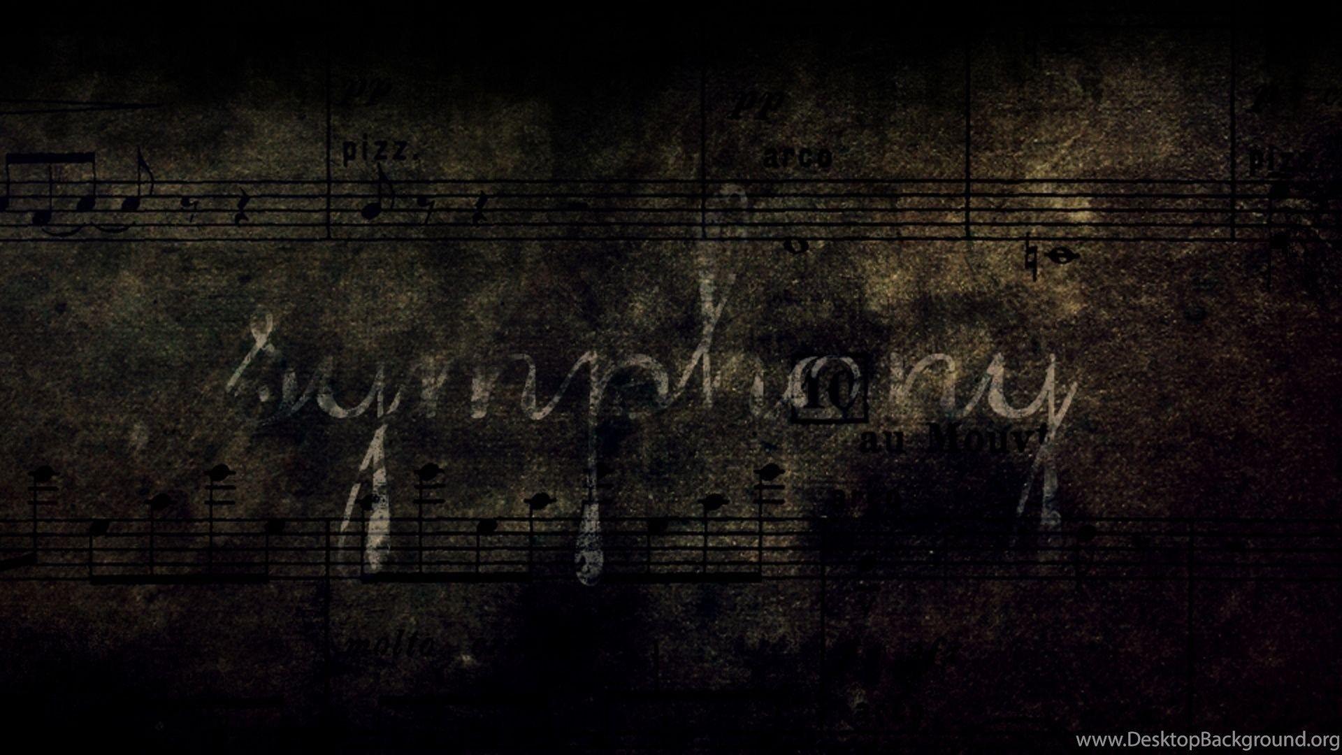 Download Wallpaper 1920x1080 Notes, Symphony, Grunge, Lettering