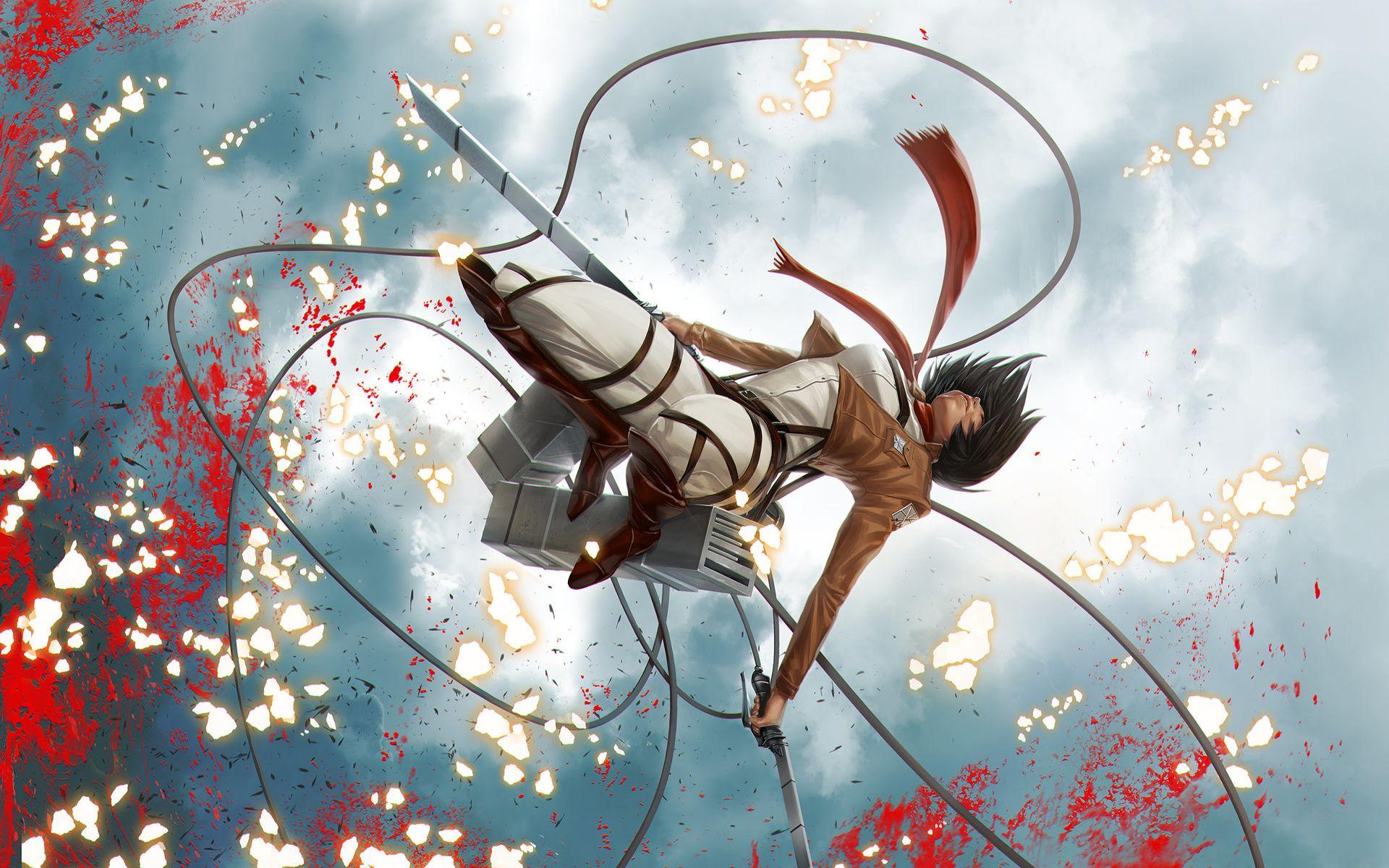 Wallpaper of Mikasa Ackerman, Anime, Attack on Titan