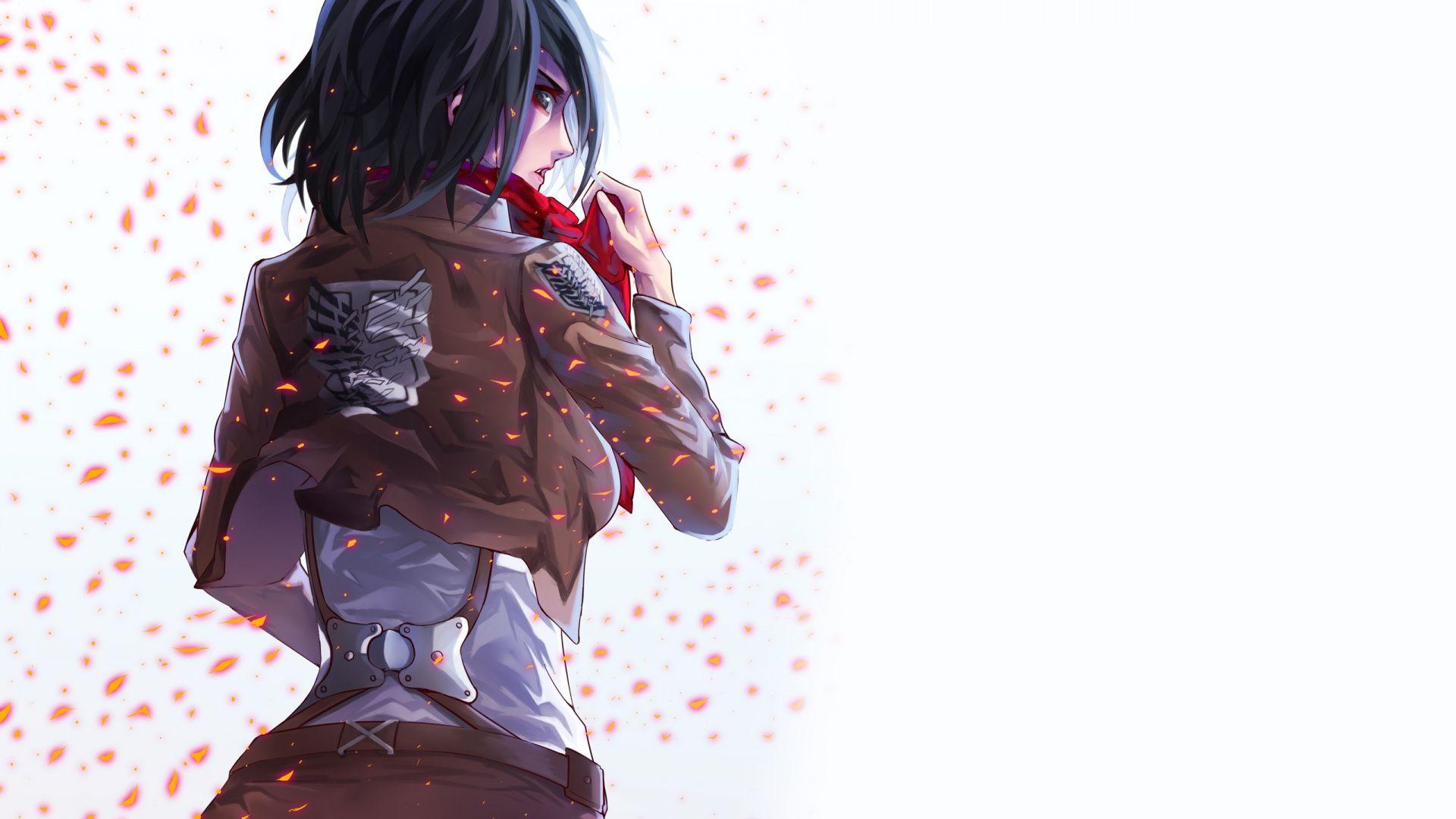 Download 1920x1080 Wallpaper Mikasa Ackerman, Anime, Anime Girl