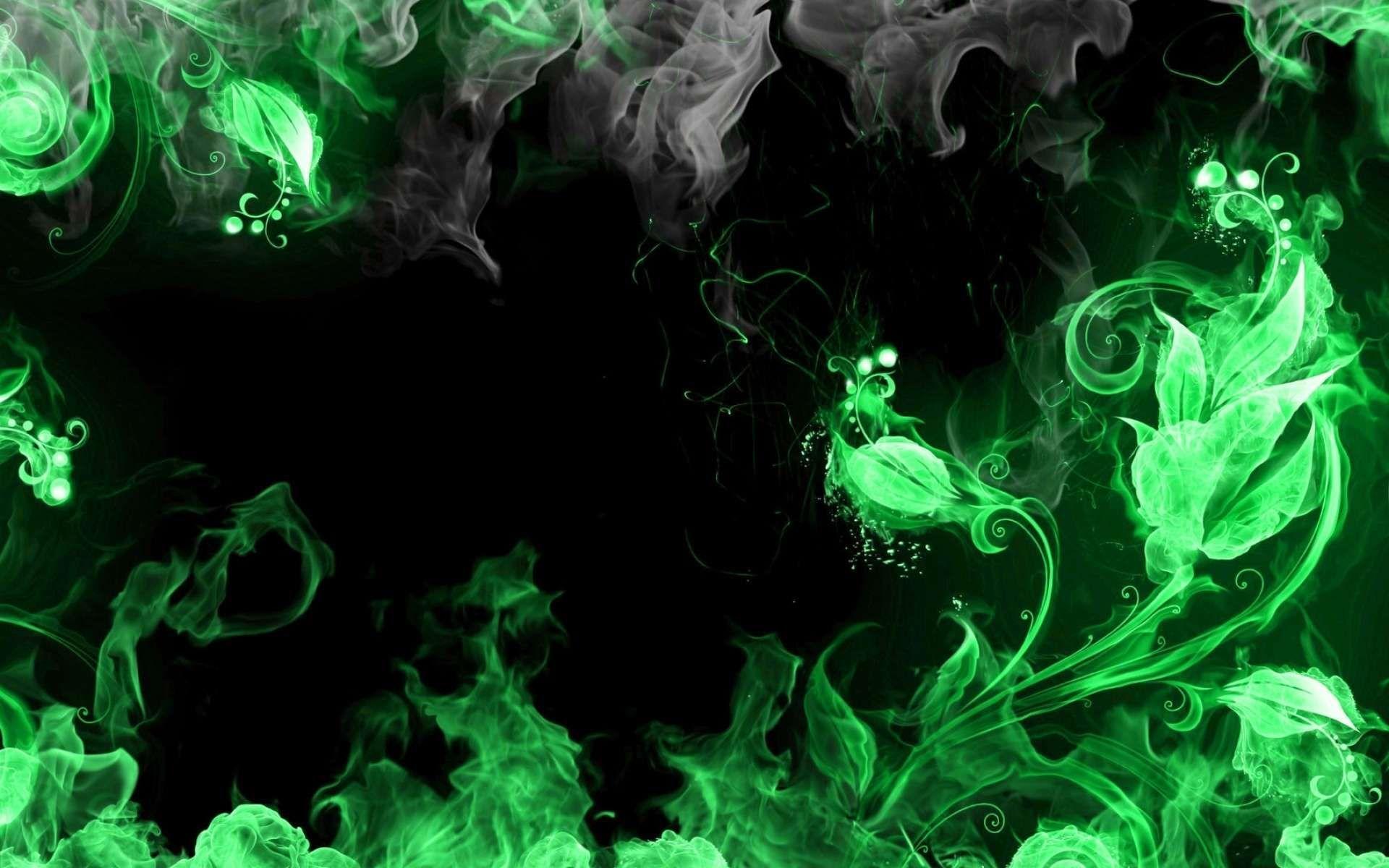 Green Fire Wallpaper HD
