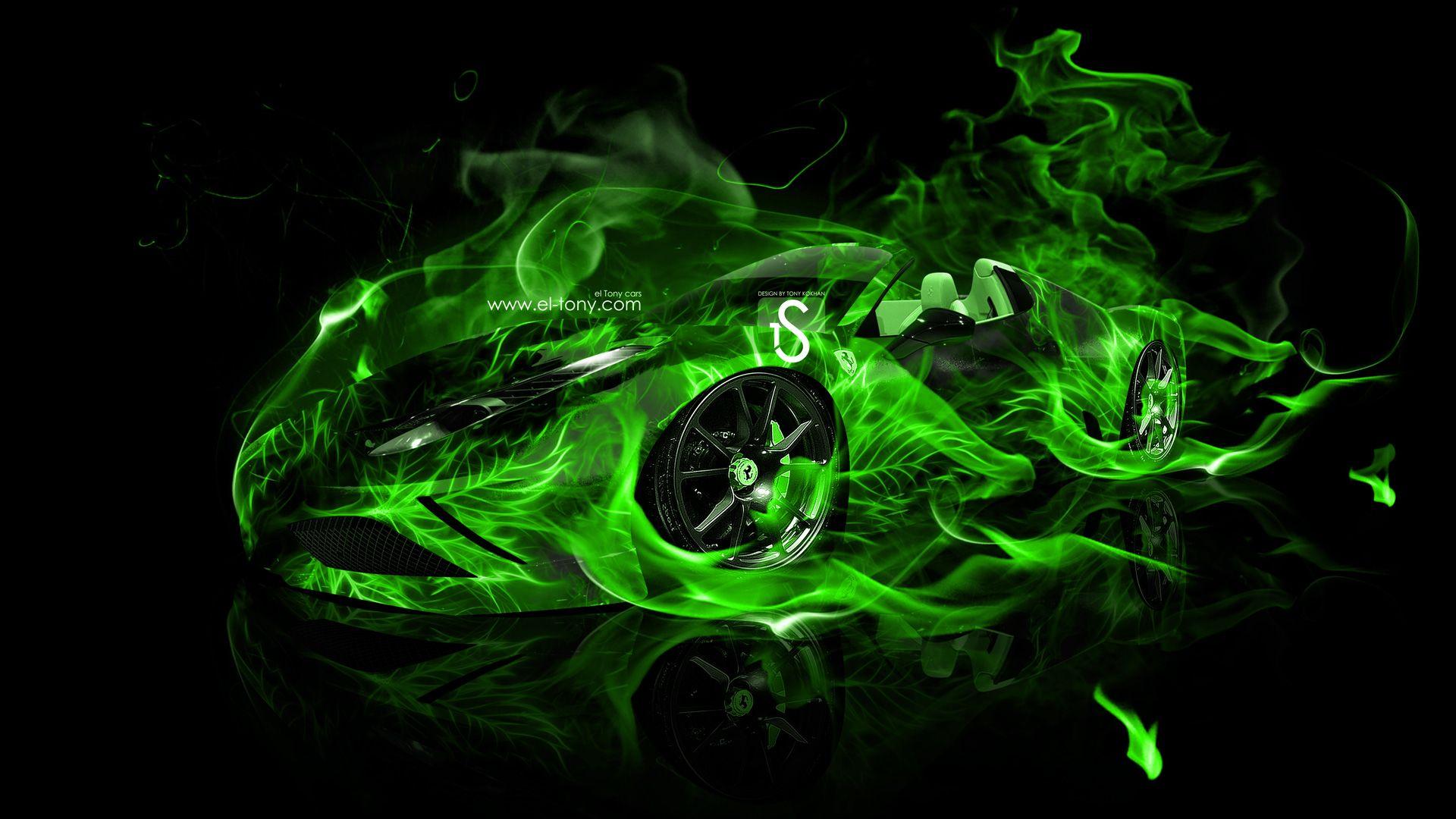 image of Green Fire Wallpaper - #SpaceHero