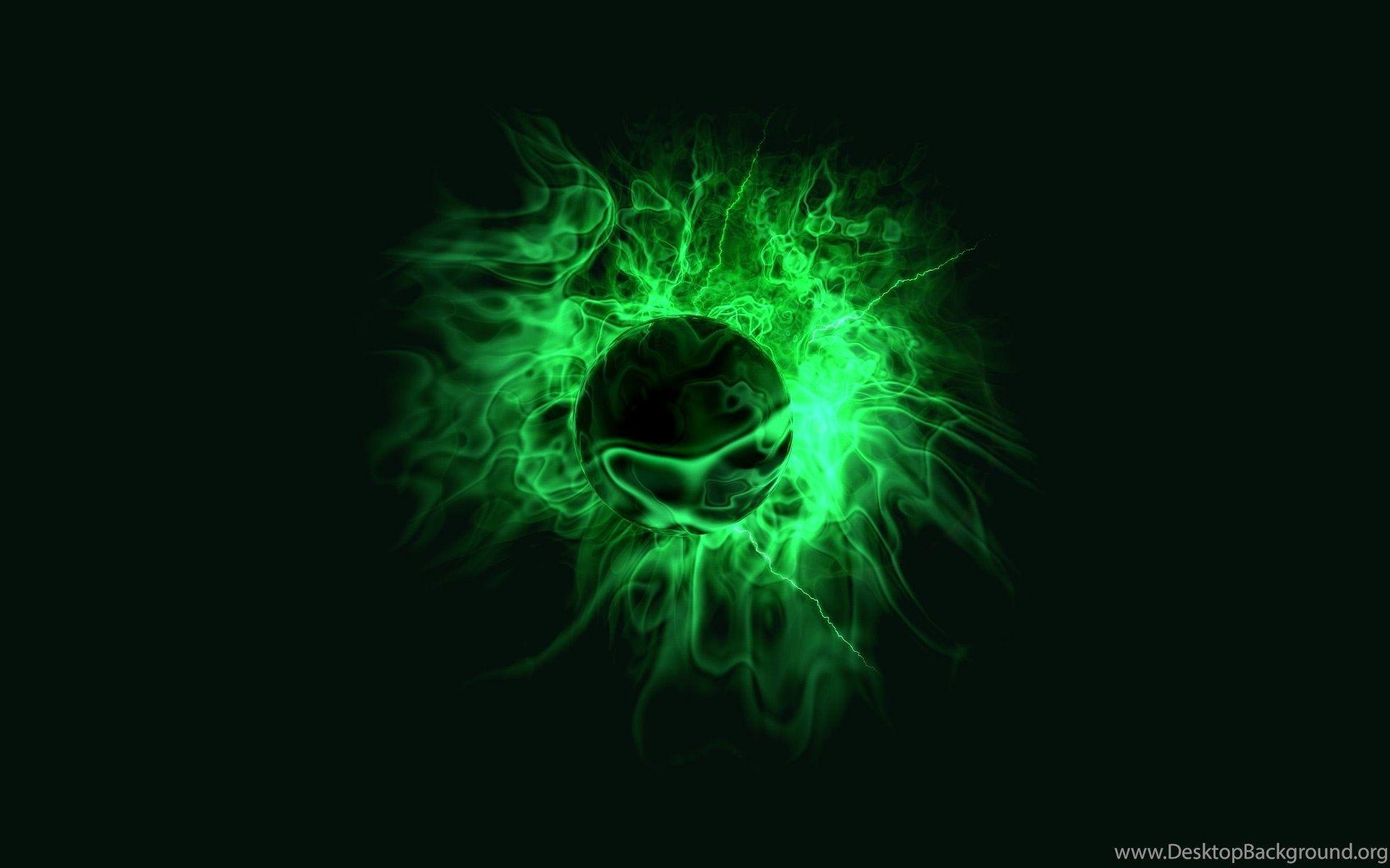 Pure Lime Green Ball Lightning 3D Wallpaper < Abstract < Gallery. Desktop Background