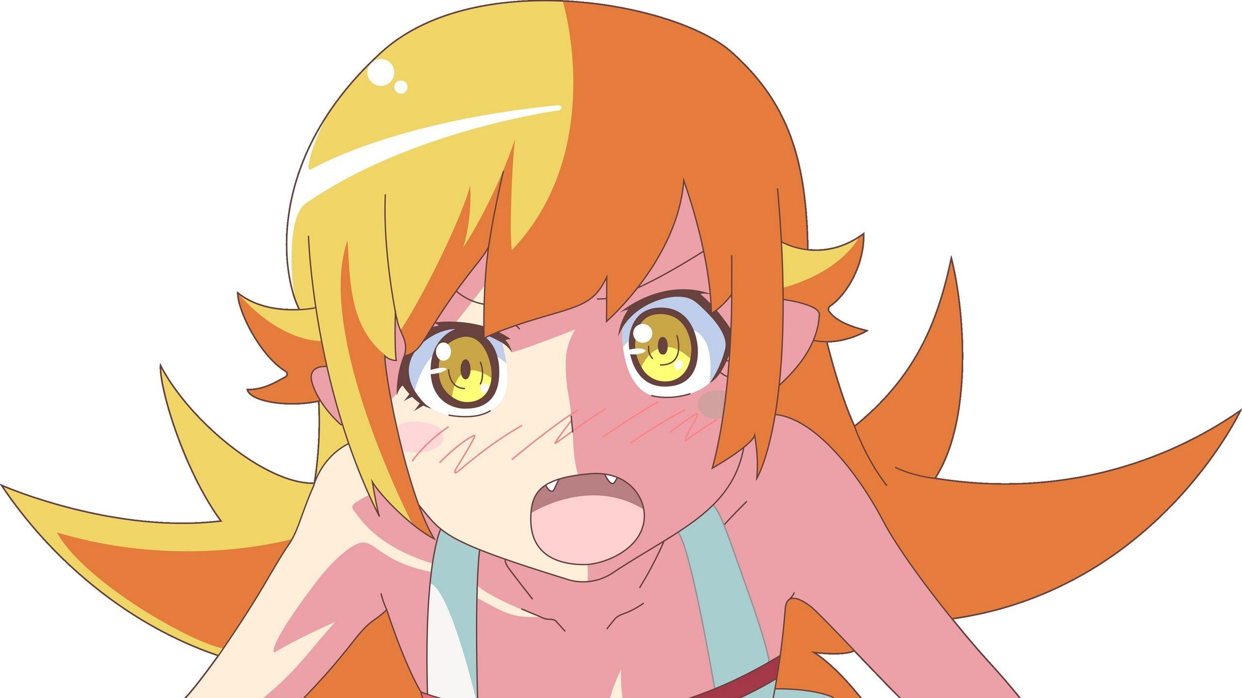 Download wallpaper 2560x1440 monogatari series, oshino shinobu, girl