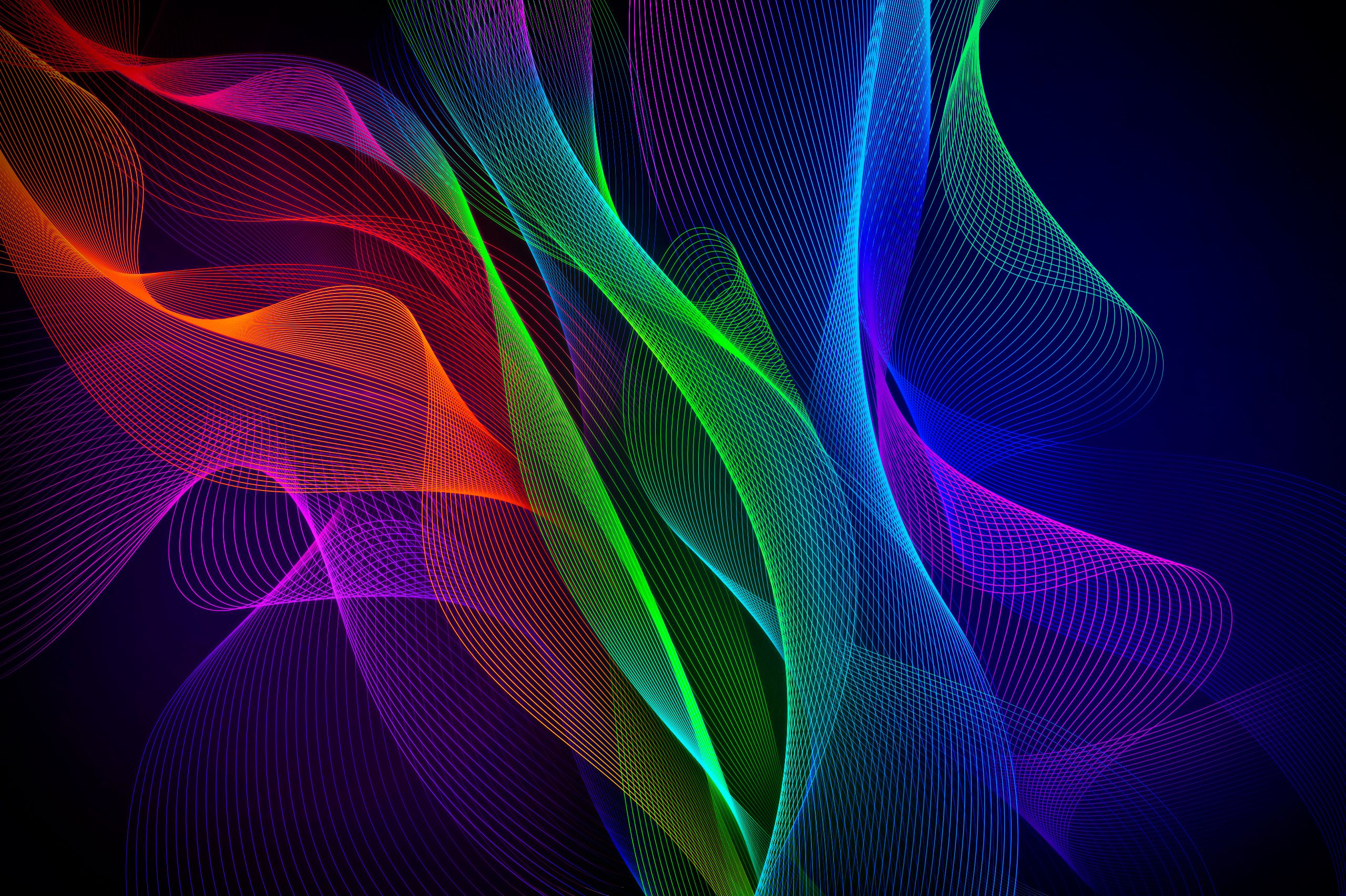 Wallpapers Waves, Colorful, Razer Phone, Stock, HD, Abstract,
