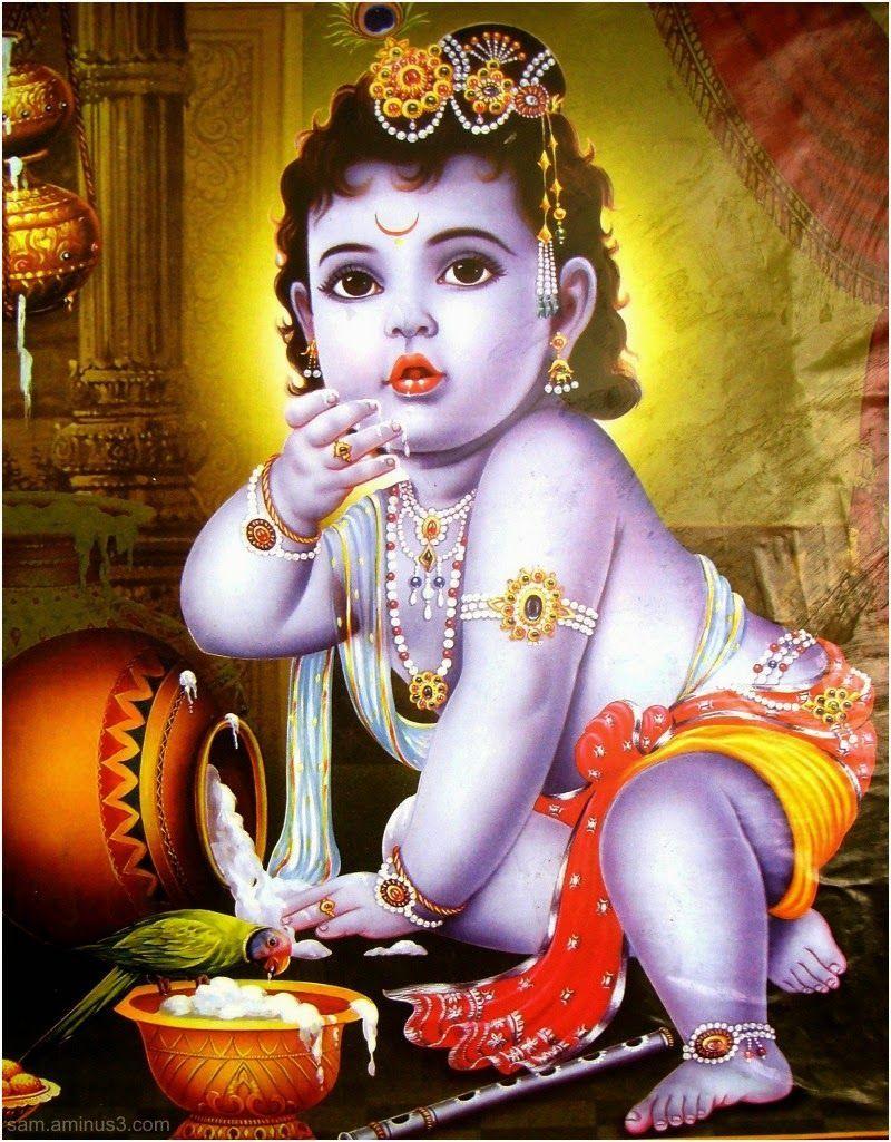 baby lord krishna desktop wallpaper HD