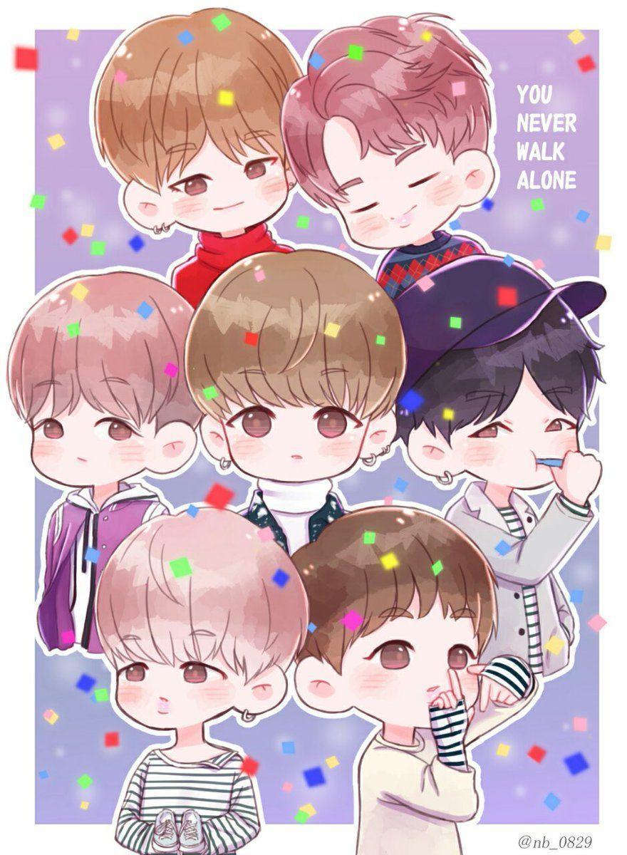 K Pop Bts Chibi Wallpapers Fond D Ecran Dessin Chibi Dessins Chibi | My ...