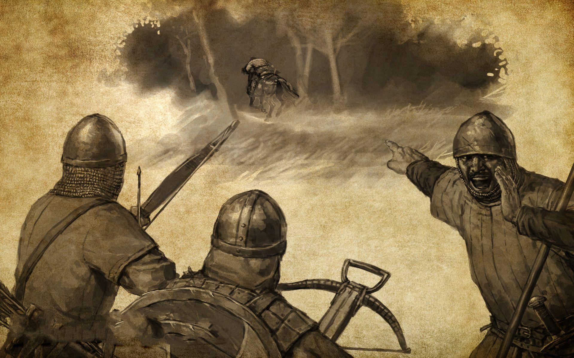 Soldiers archers mount&blade artwork medieval wallpaperx1200