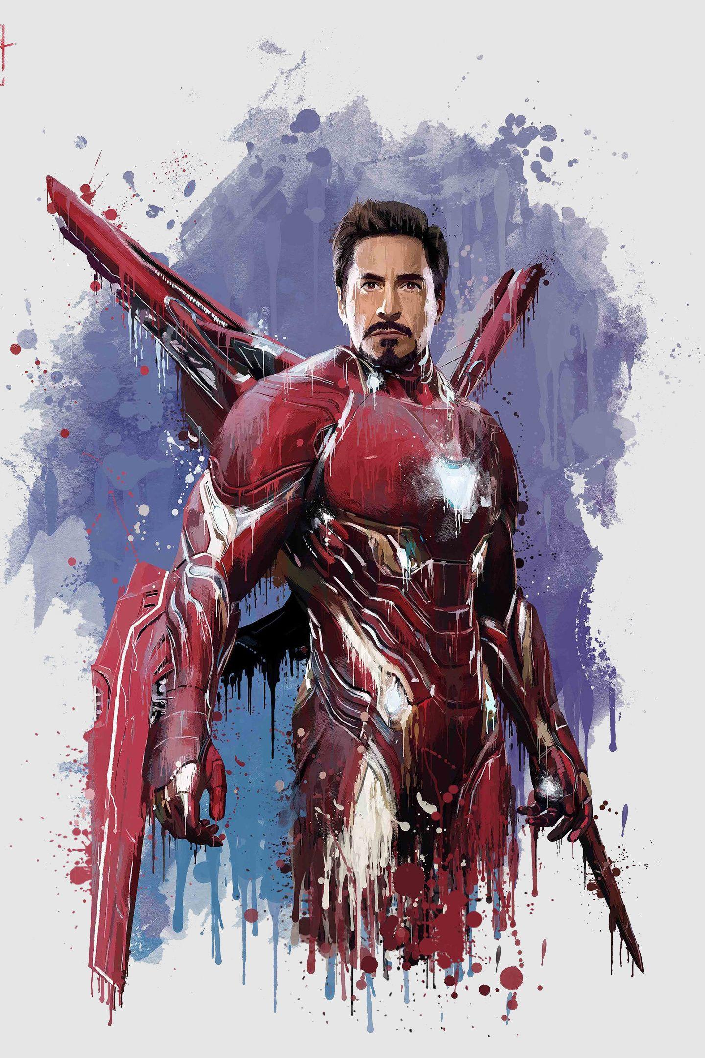Download 1440x2880 wallpaper iron man, new suit, avengers: infinity