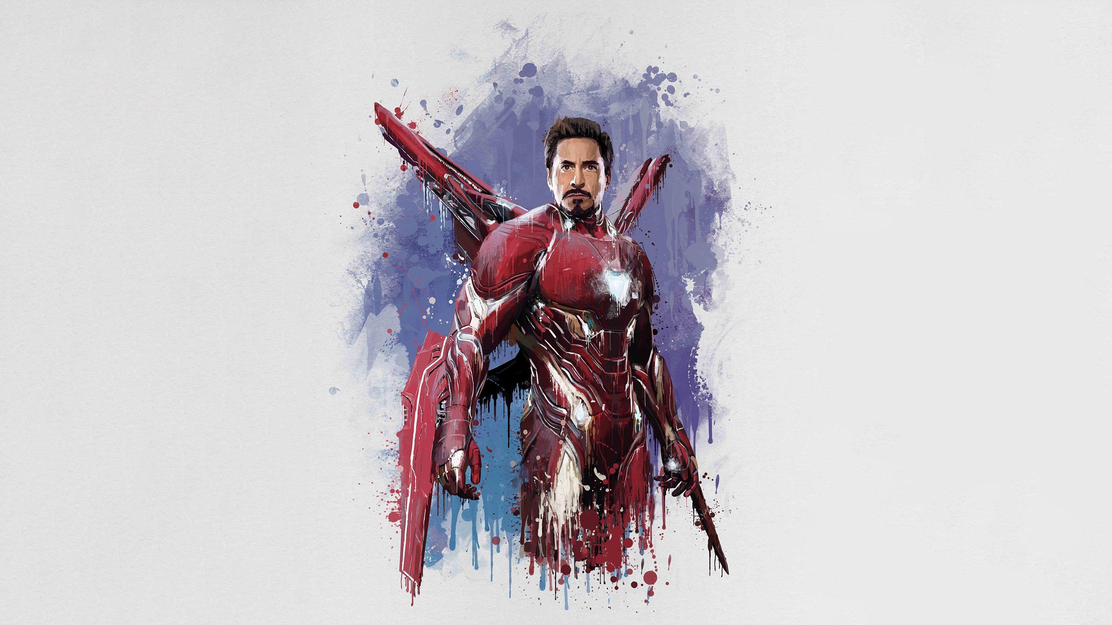 Picture Avengers: Infinity War Iron Man hero Movies Gray 3840x2160