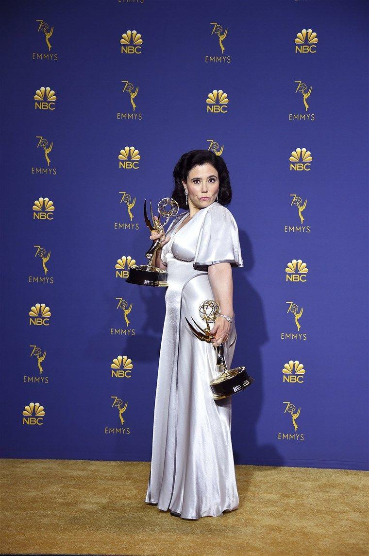 Marvelous Mrs. Maisel' star Alex Borstein wears wedding gown to Emmys
