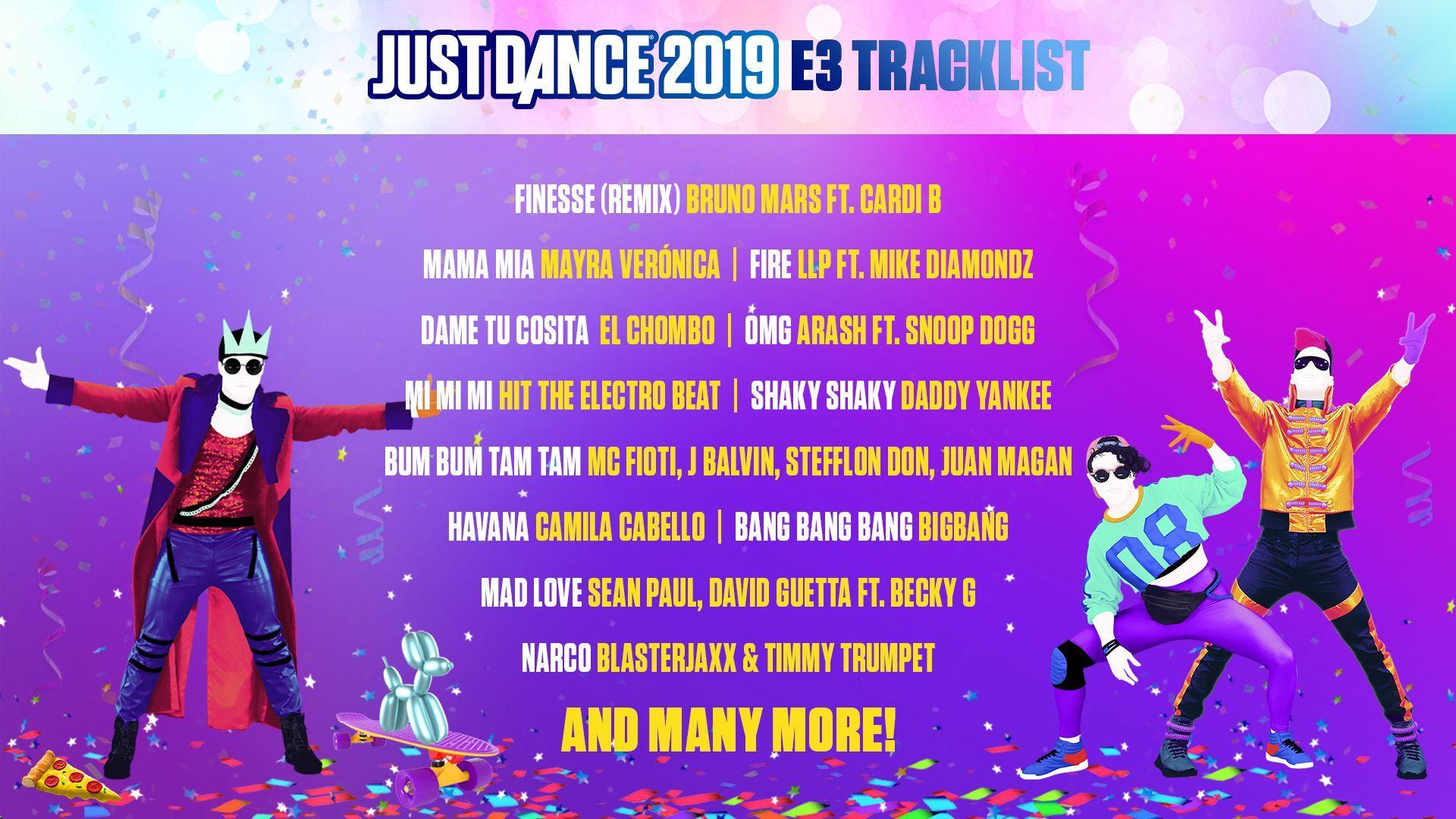 english just dance 2020 song list