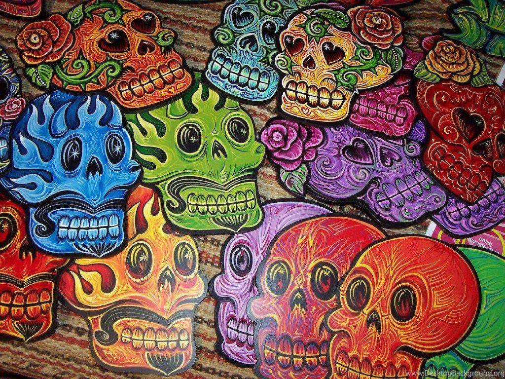 Wallpaper Skull Vetor Skulls Dead Day Dia De Los Muertos Of