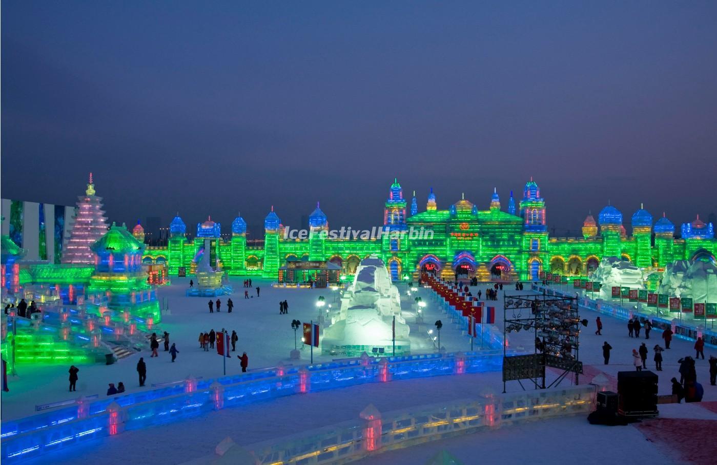 Harbin Ice Festival Theme Park Ice Festival Wallpaper, China