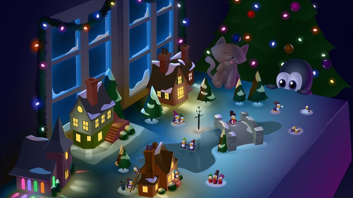 Give Your Linux Desktop a Festive Feel with these Xmas Tux