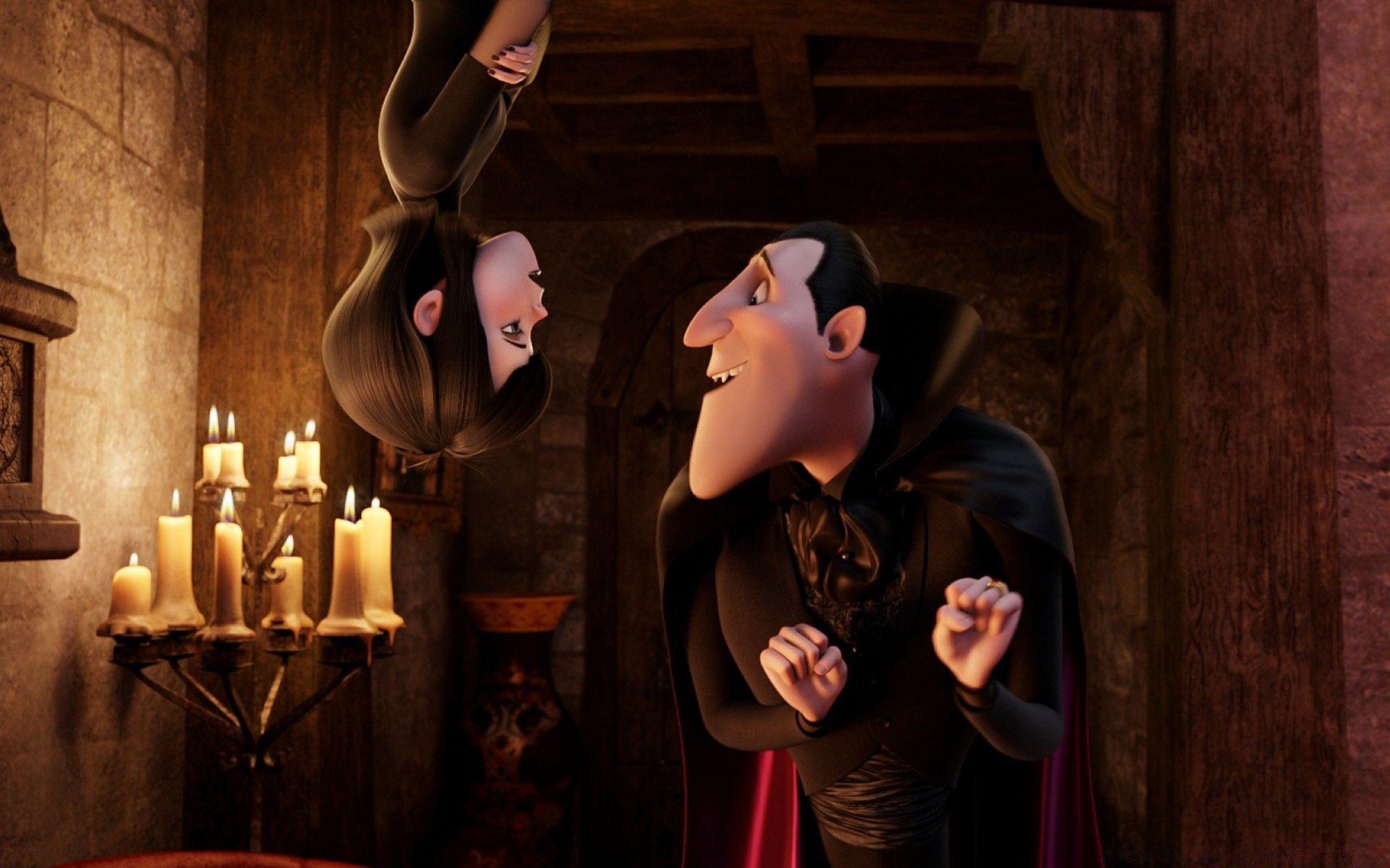 Hotel Transylvania Mavis and Dracula. iPhone wallpaper for free