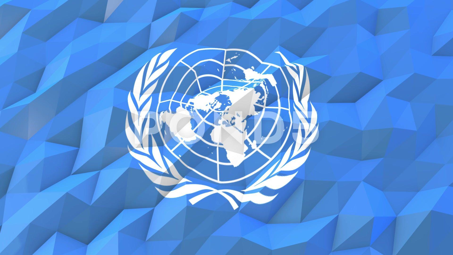 Flag of United Nations 3D Wallpaper Illustration Hi Res