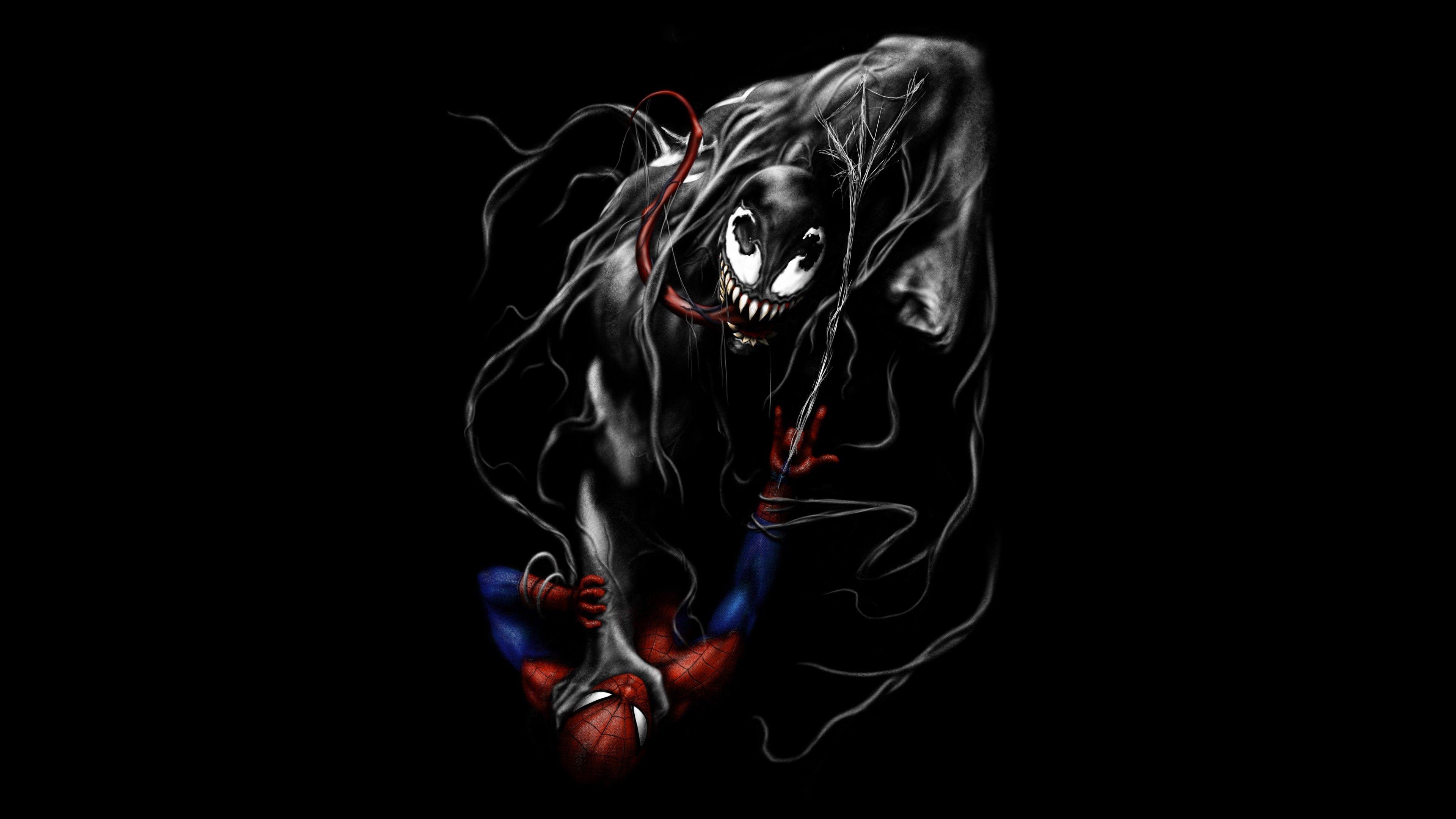 Wallpaper Venom Vs Spiderman 4k 4k Wallpaper, Artist Wallpaper