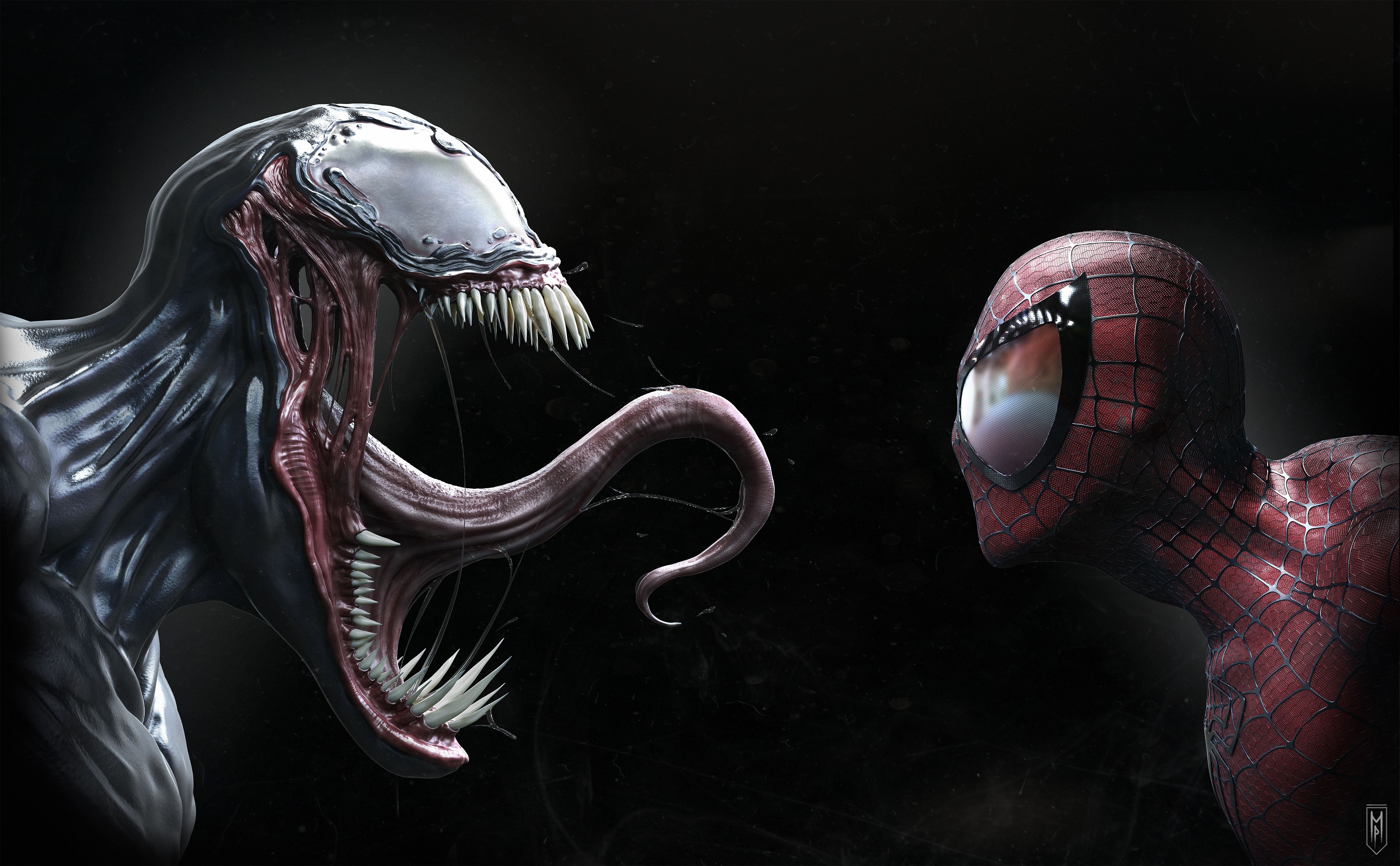 Wallpaper Venom, Spider Man, 4K, Creative Graphics