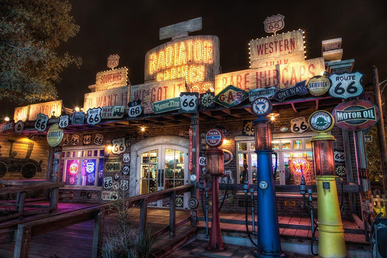 Photo California Disneyland USA route 66 HDR Parks Night Cities