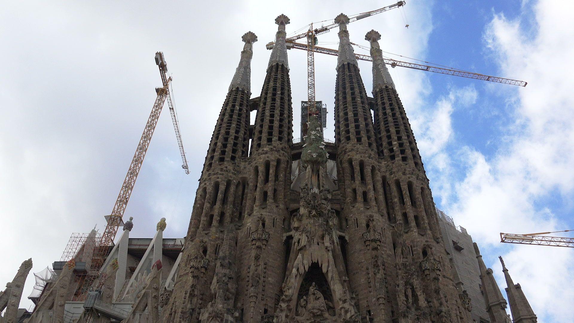 Sagrada Familia Cathedral In Barcelona. Spain. Hi Res