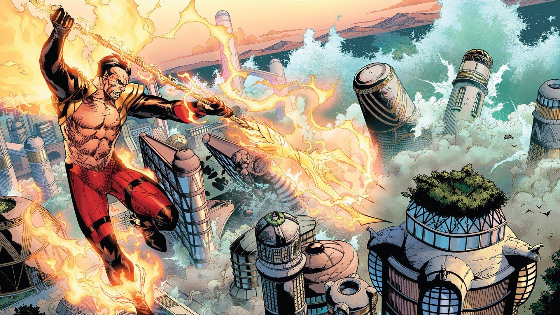 Flames Comics Destruction Namor The Submariner Avengers Vs X Men