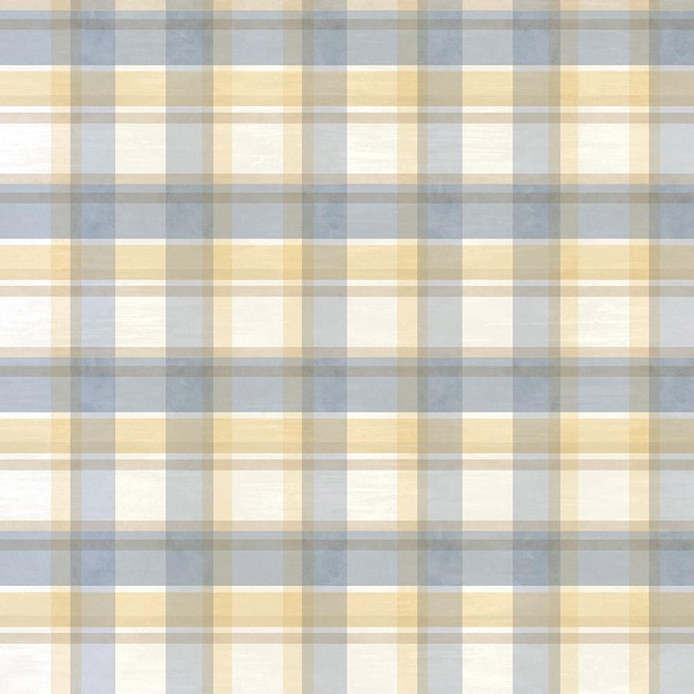 Chesapeake Joshua Blue Sunday Plaid Tartan Wallpaper BBC21536