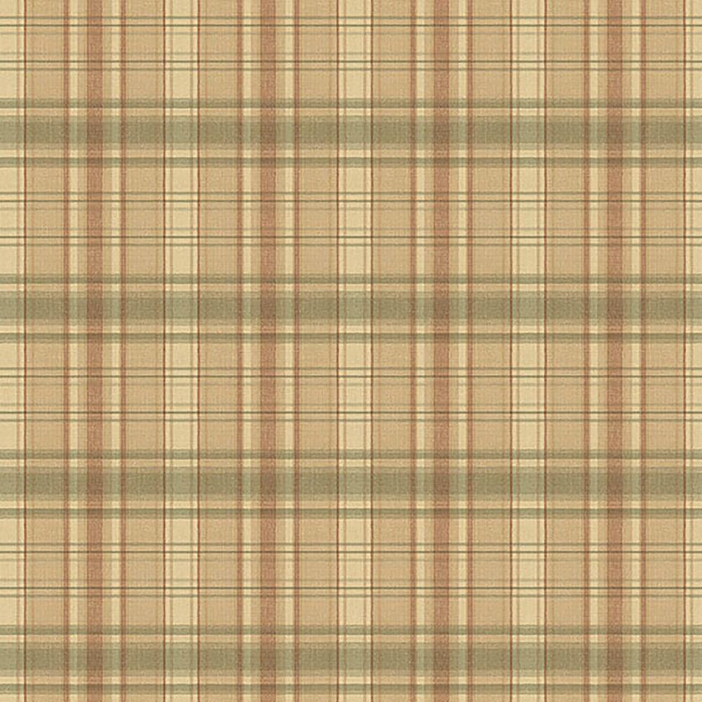 Chesapeake Delaney Green Sunny Plaid Wallpaper CTR13045 Home Depot