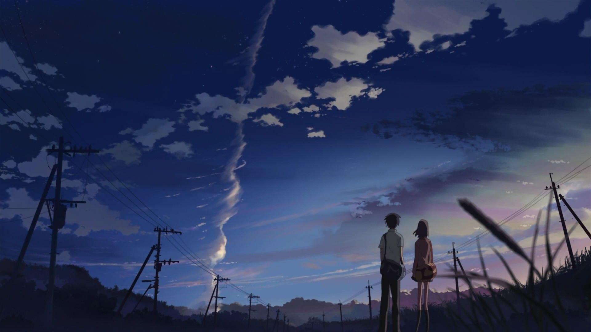 sky, #power lines, #artwork, Centimeters Per Second, #utility