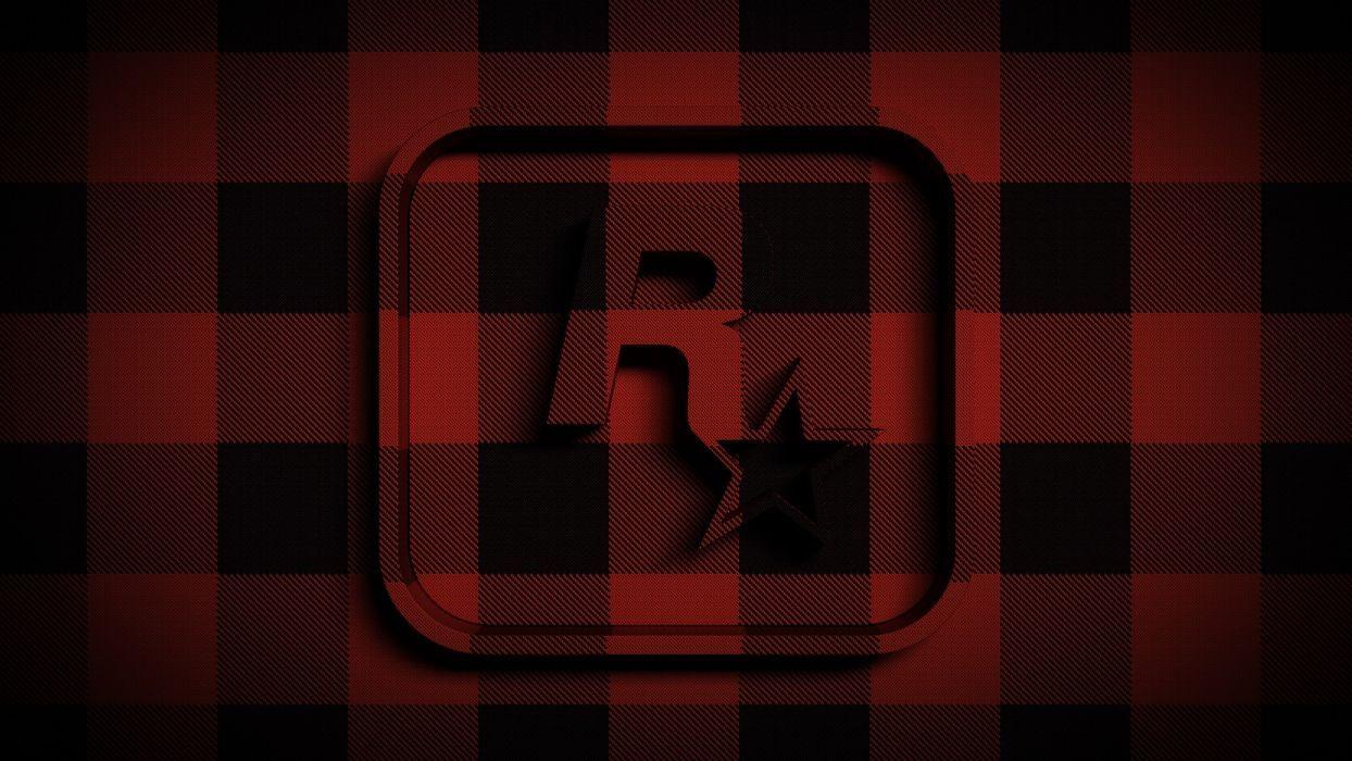 Rockstar games logos tartan wallpaperx1080