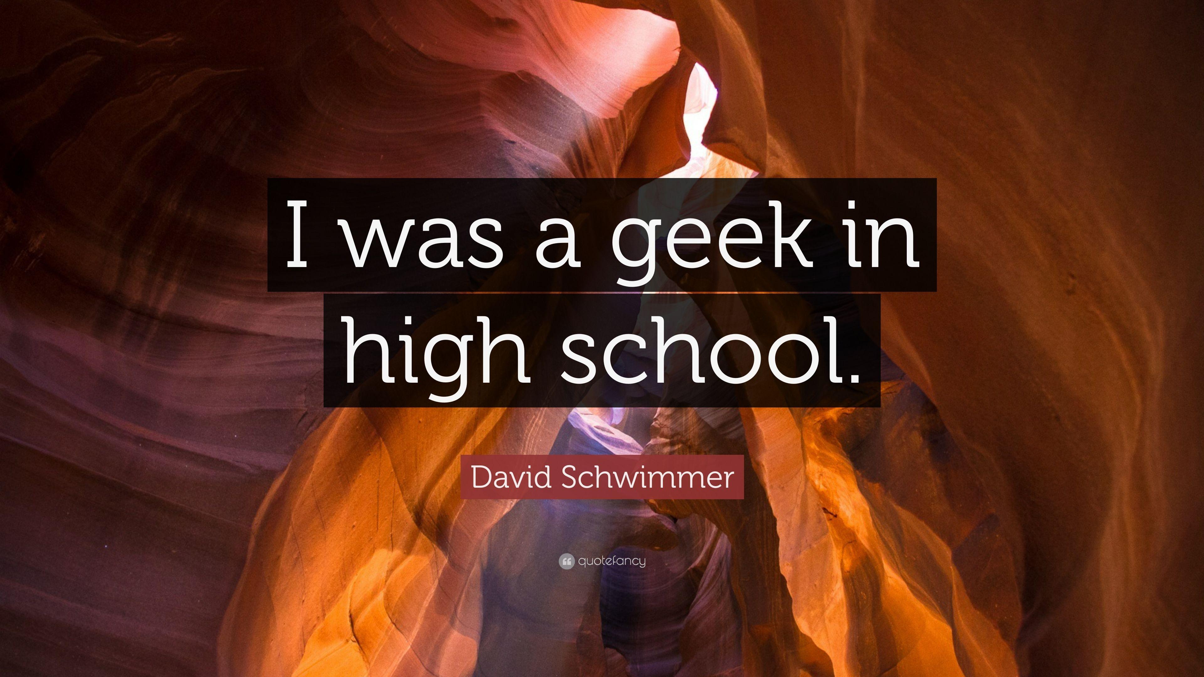 David Schwimmer Quote: “I was a geek in high school.” 7 wallpaper