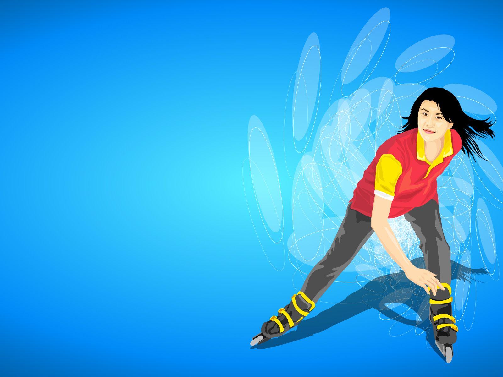 Roller Skating Background for PowerPoint