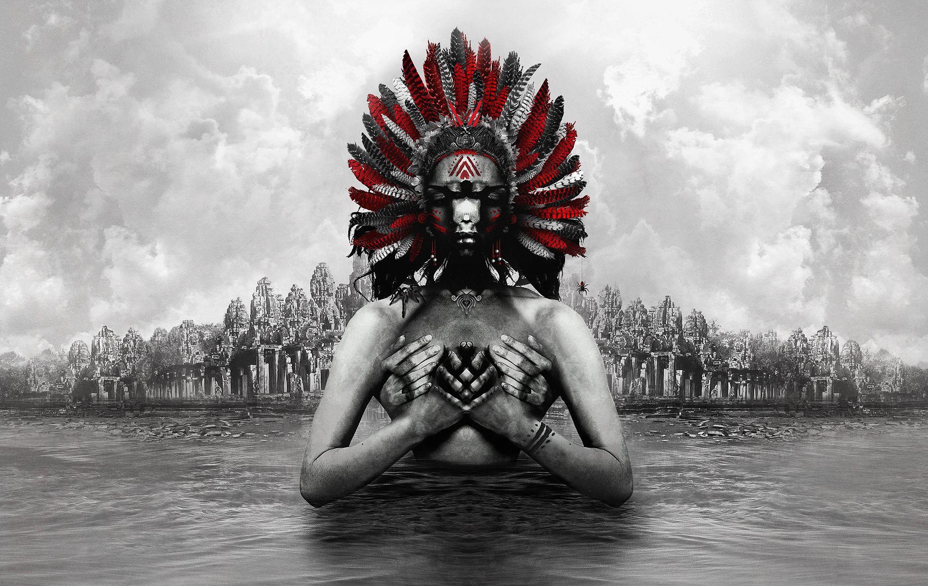 Photography Manipulations Fantasy Aztec Cg Digital Art Psychedelic