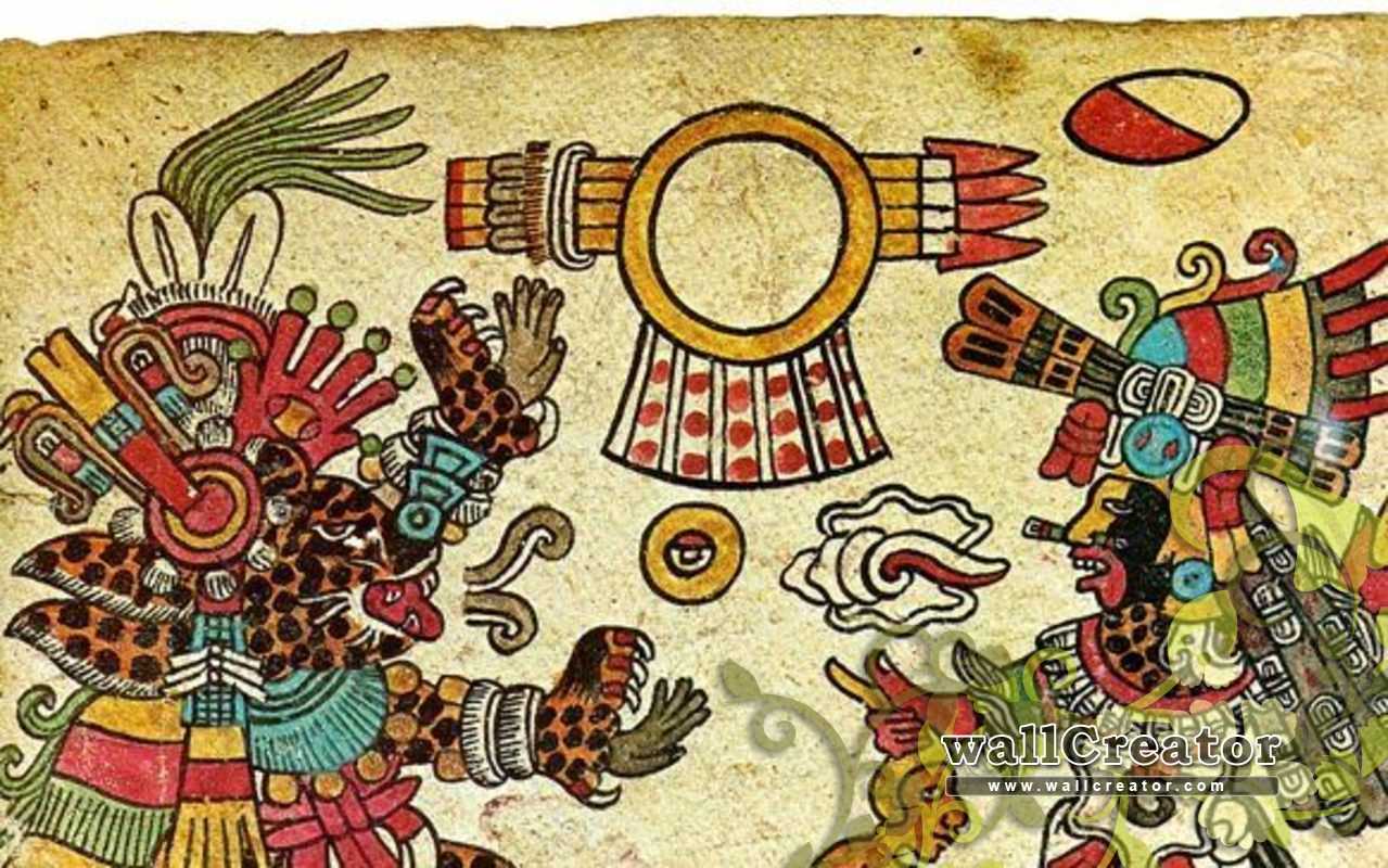 Aztec codex painting 1 / 800 Wallpaper
