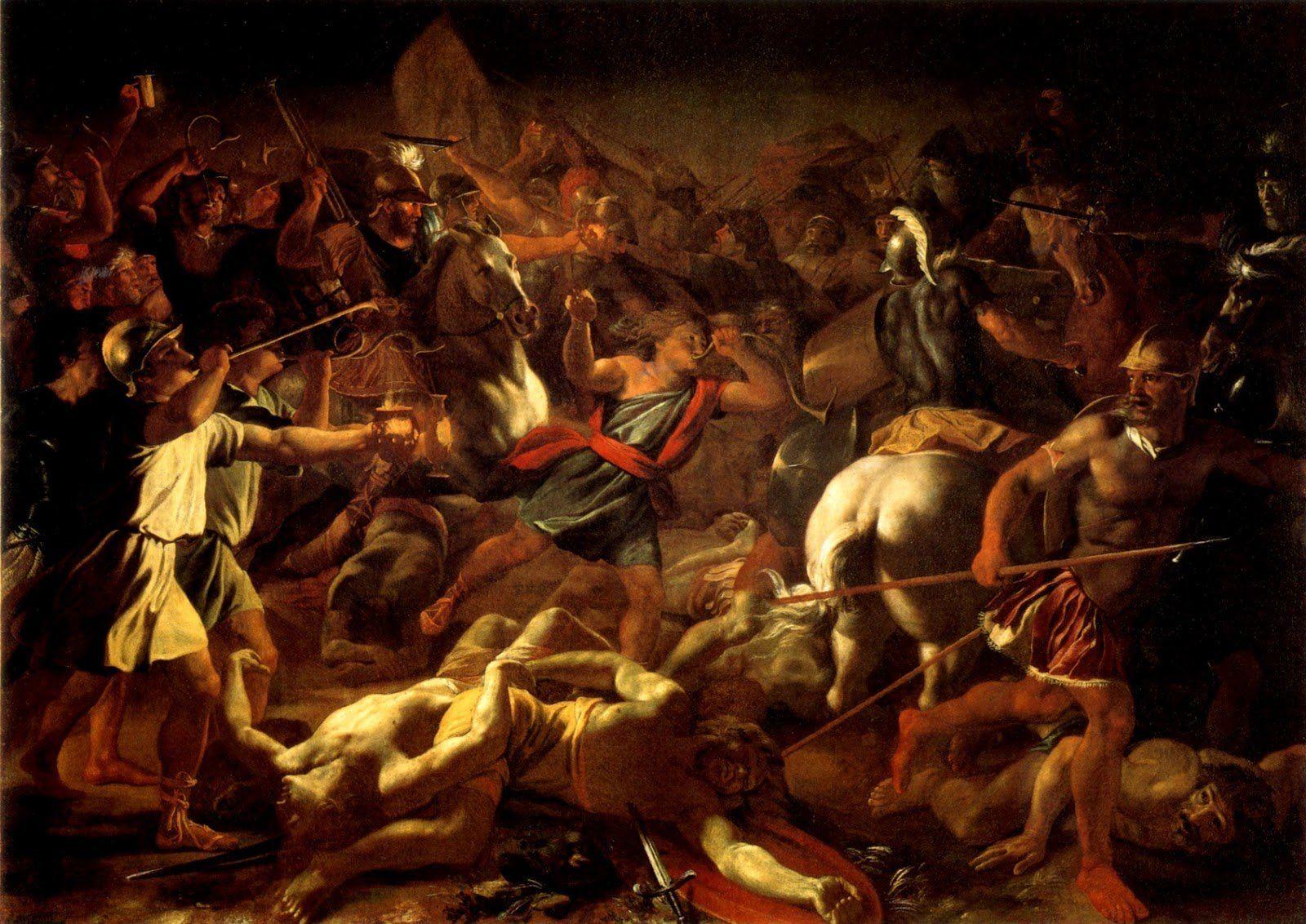 French Baroque Classical Art battle of gideon painting artwork art