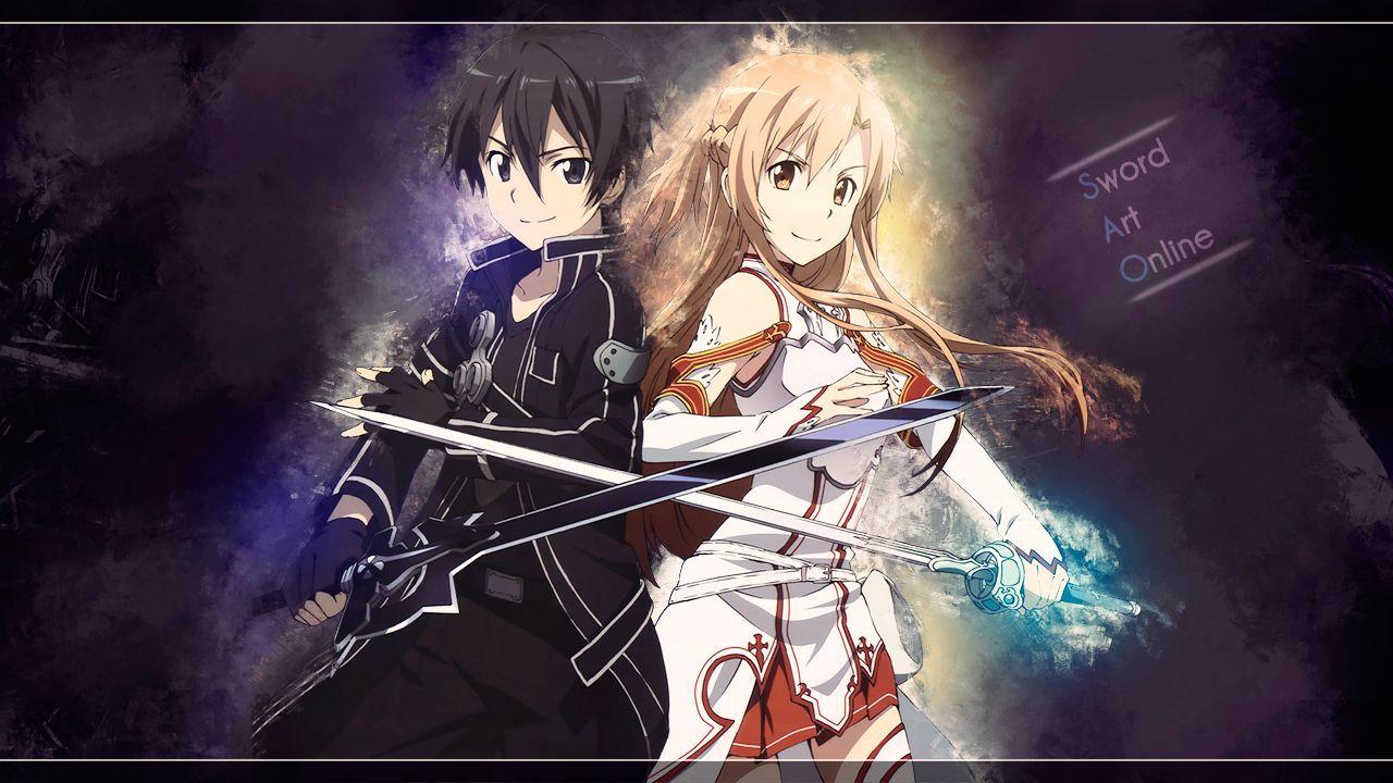 Kirito and Asuna Sword Art Online HD Wallpaper. Desktop Background for Free HD Wallpaper. wall-art.co. Sword art online wallpaper, Sword art online, Sword art