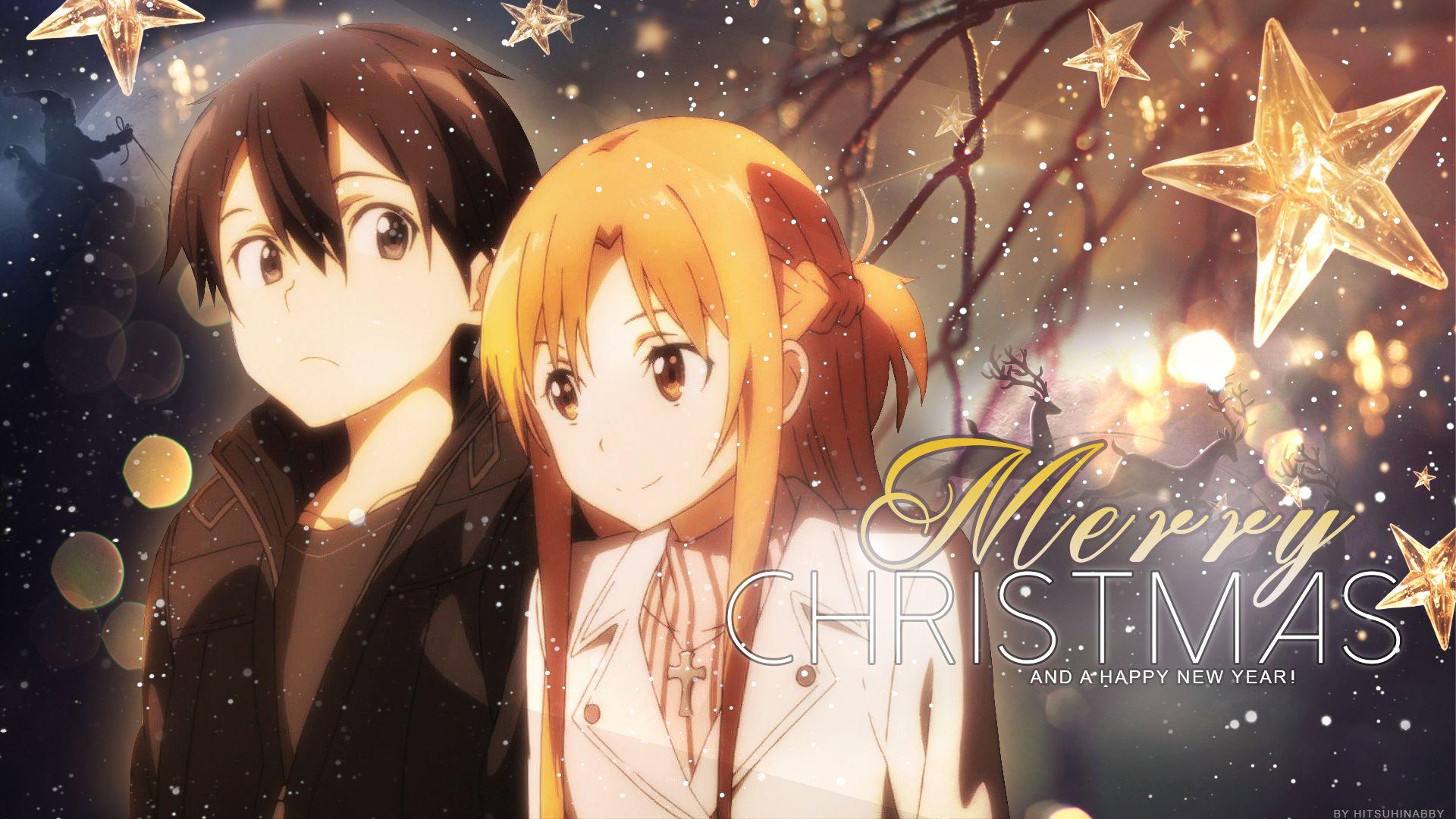 Kirito and Asuna Christmas Wallpaper by hitsuhinabby. Free Desktop