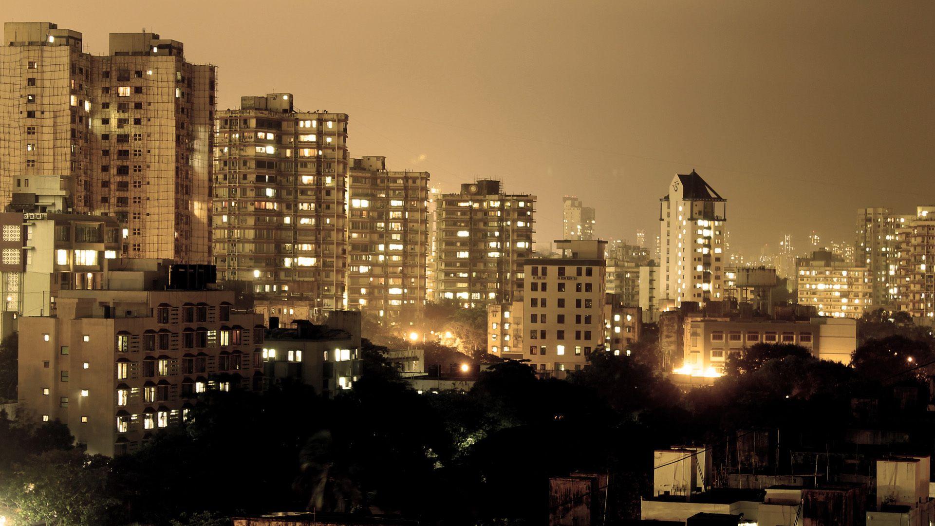 Night city Mumbai wallpaper and image, picture, photo