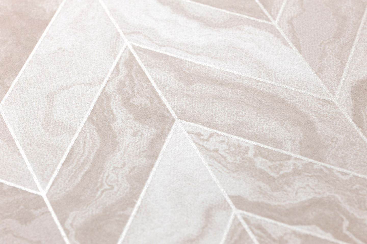 Wallpaper Sassari (Cream, Cream shimmer, Grey beige). Wallpaper