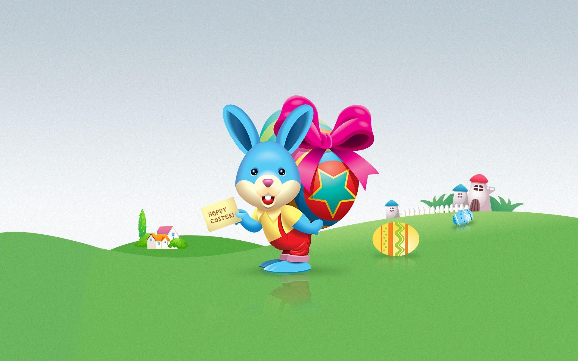 Free cartoon Easter Bunny wallpaper
