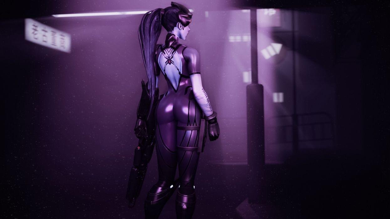 Game Sensuality Sensual Woman Girl Art Widowmaker Overwatch