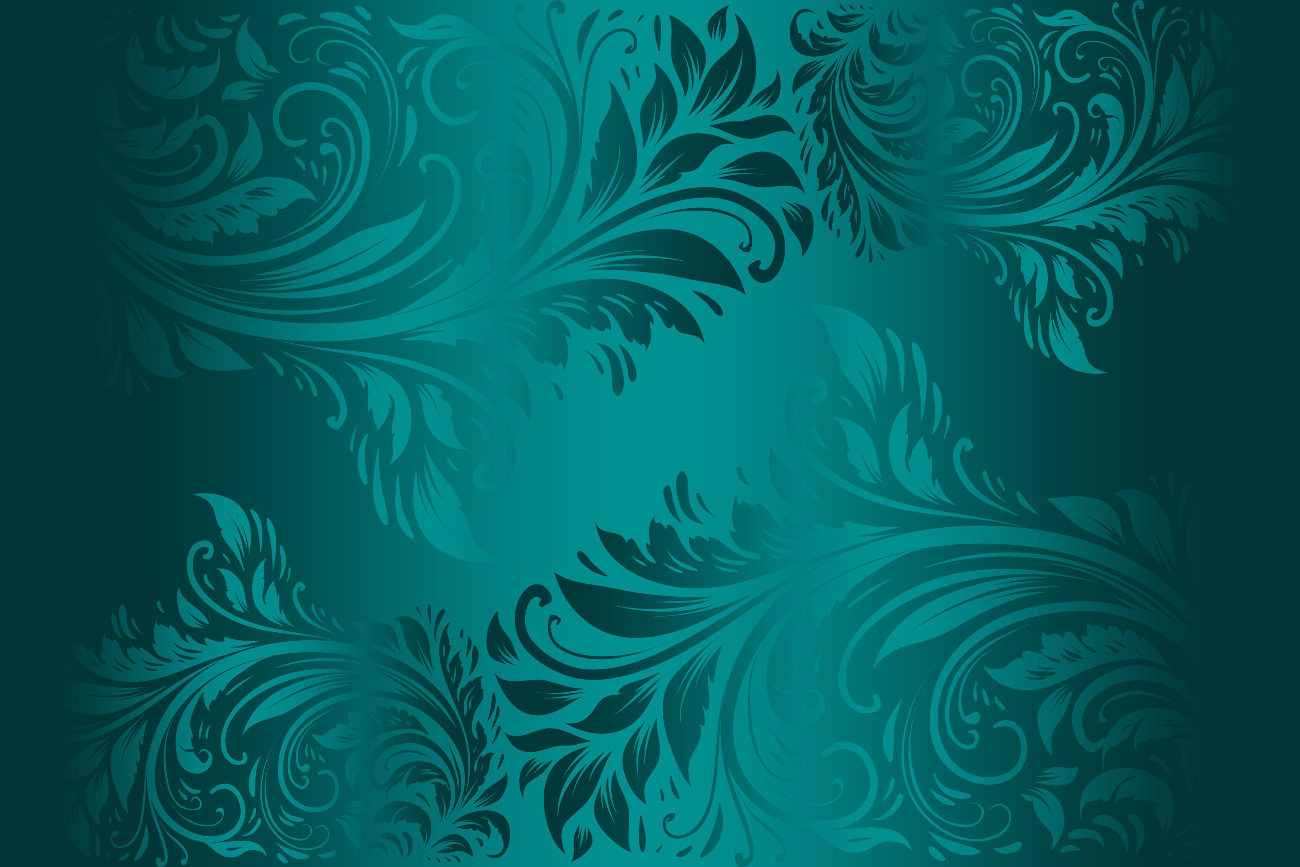 Blue Satin with Ornaments Background