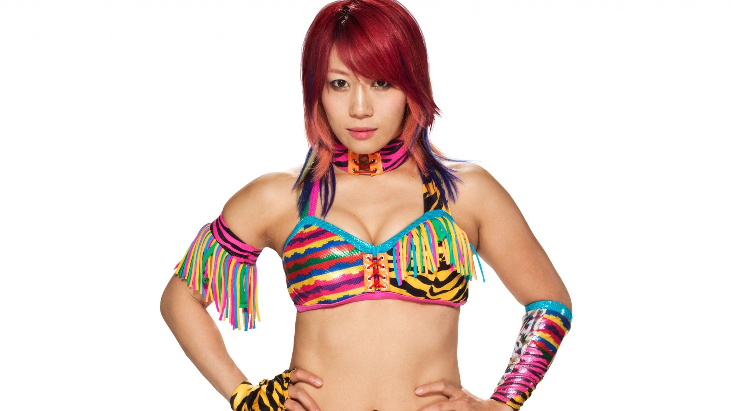 Download wallpapers look, pose, Asuka, wrestler, WWE, Raw, Asuka.