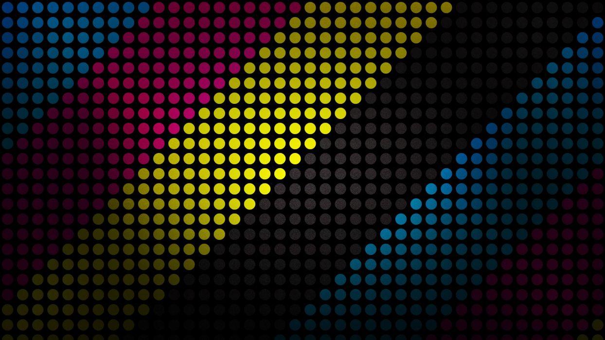 Abstract multicolor dots CMYK stripes wallpaperx1080