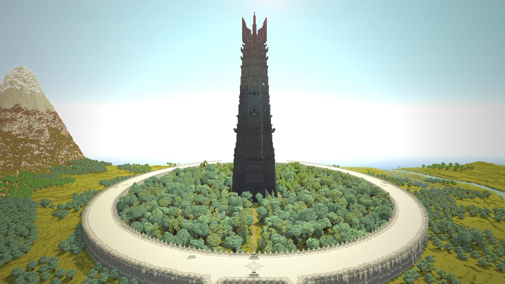The lord of rings minecraft orthanc isengard wallpapers.