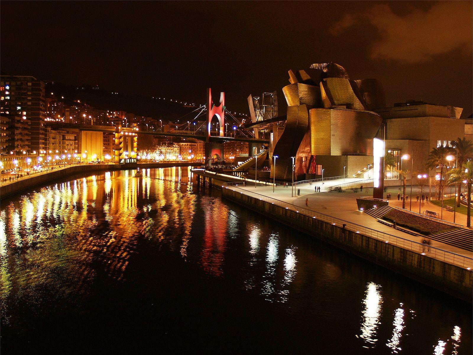 Bilbao Spain Night Wallpaper